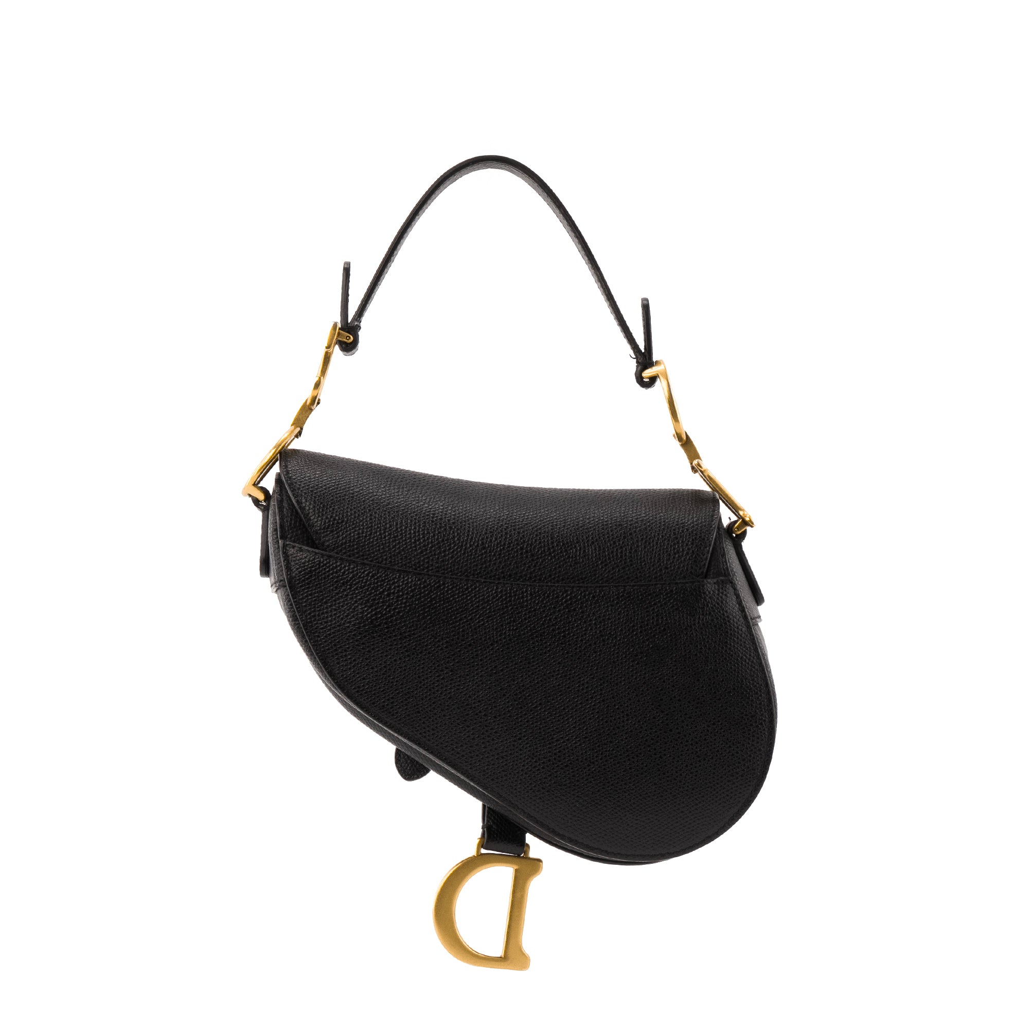 DIOR - Sac à main Saddle mini Dior en cuir grainé noir