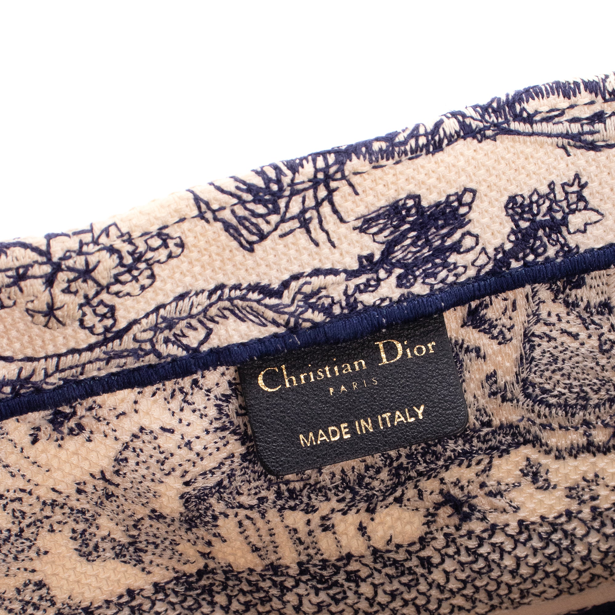 DIOR - Book Tote bag in navy blue toile de jouy