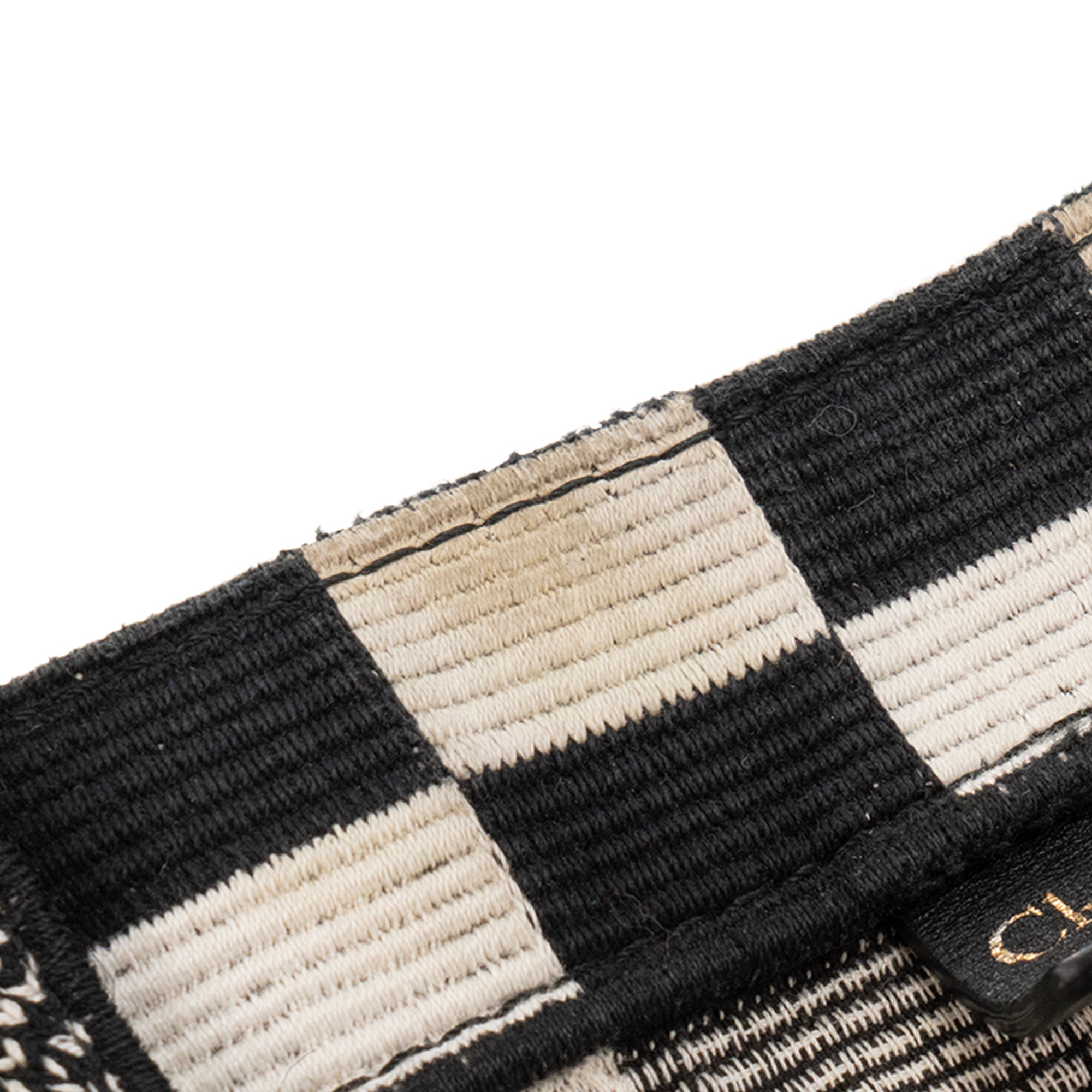 DIOR - Sac cabas Book Tote large Dior en toile damier noire et blanche