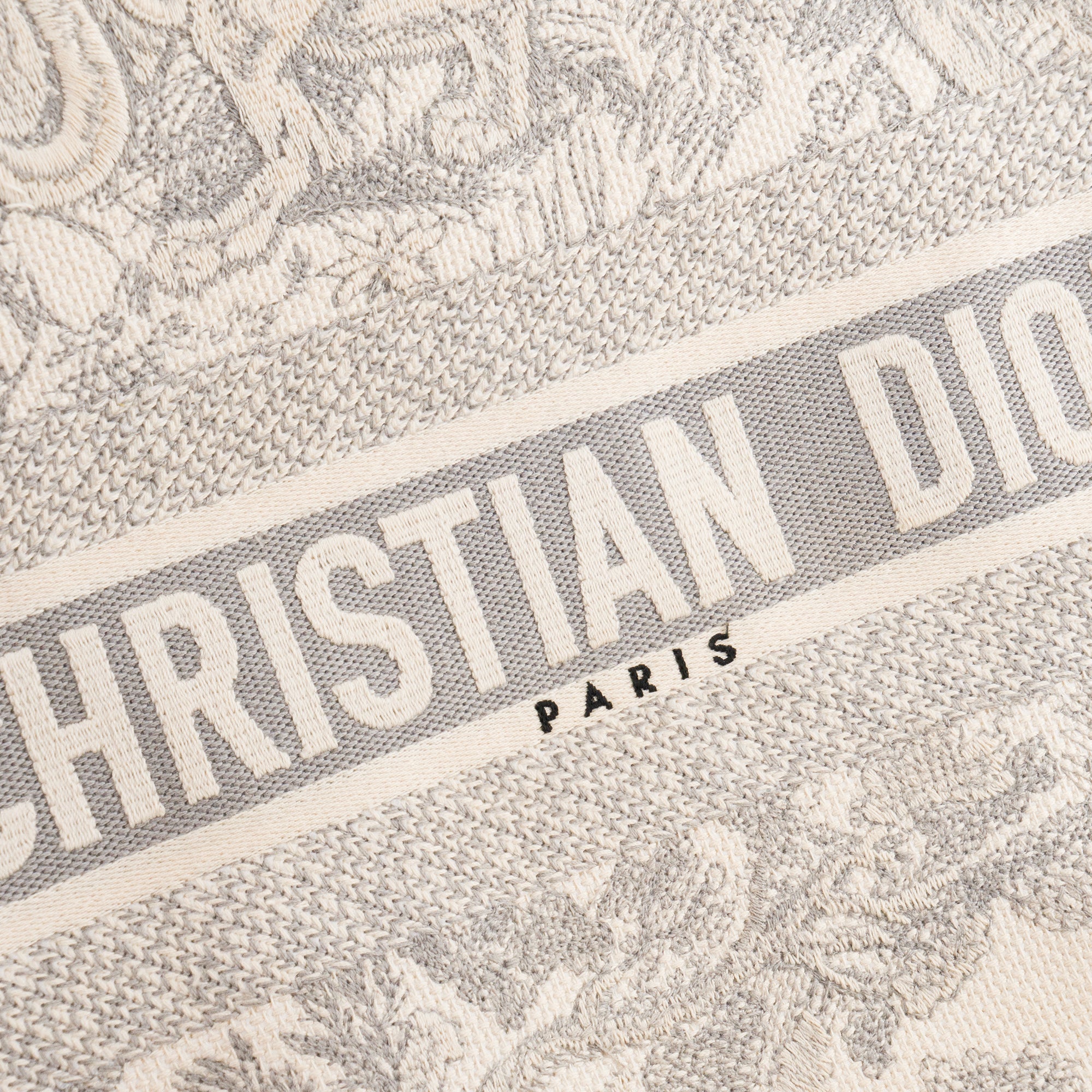 DIOR - Sac cabas Book Tote large Dior en toile de jouy grise