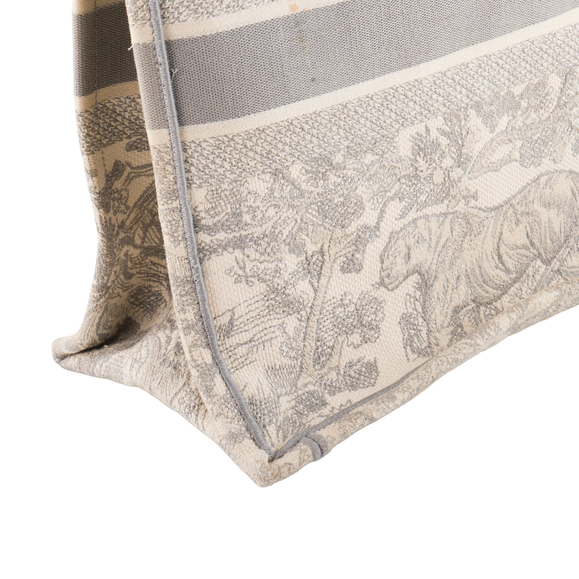 DIOR - Sac cabas Book Tote large Dior en toile de jouy grise