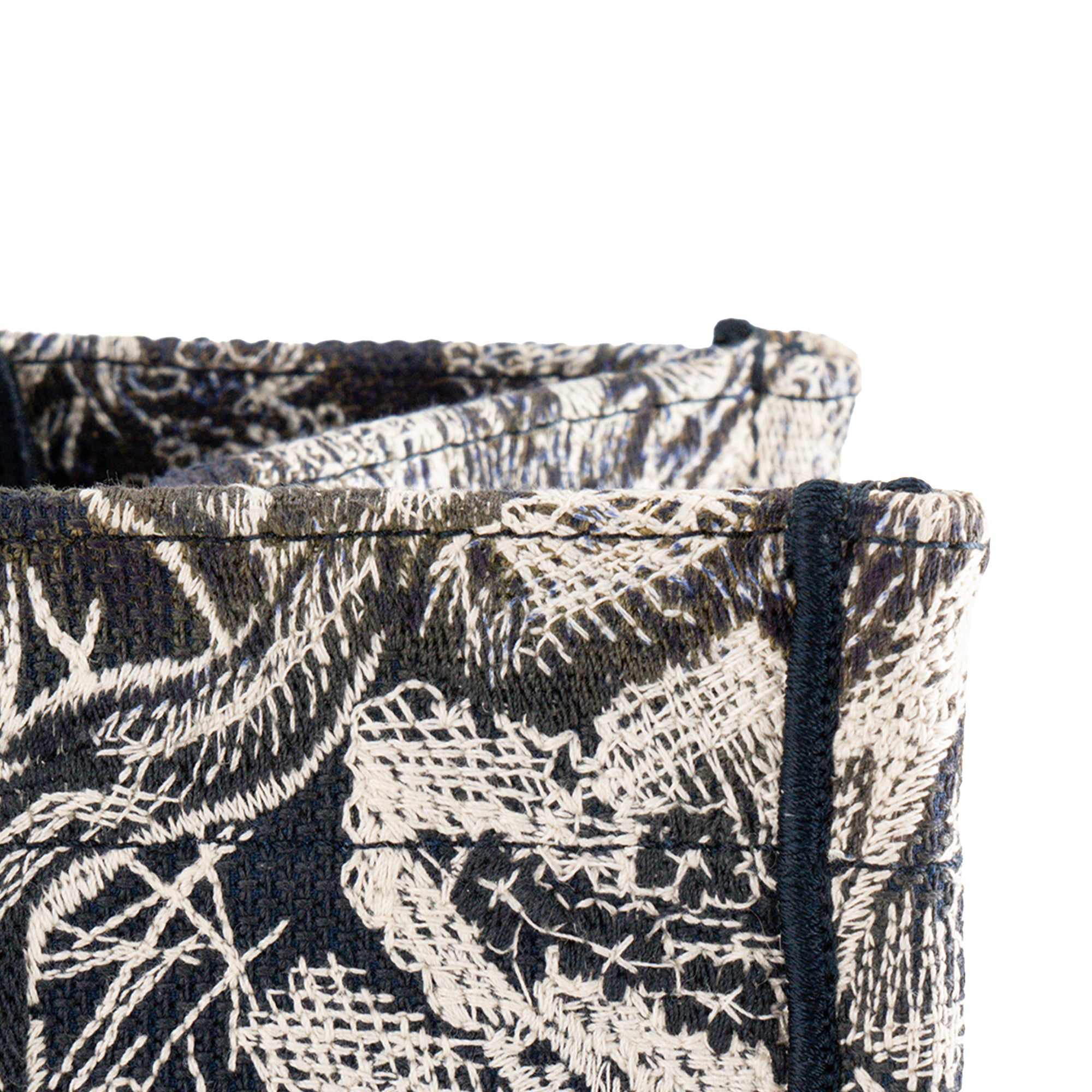 DIOR - Sac Cabas Book Tote Medium Dior en toile de Jouy beige et bleue