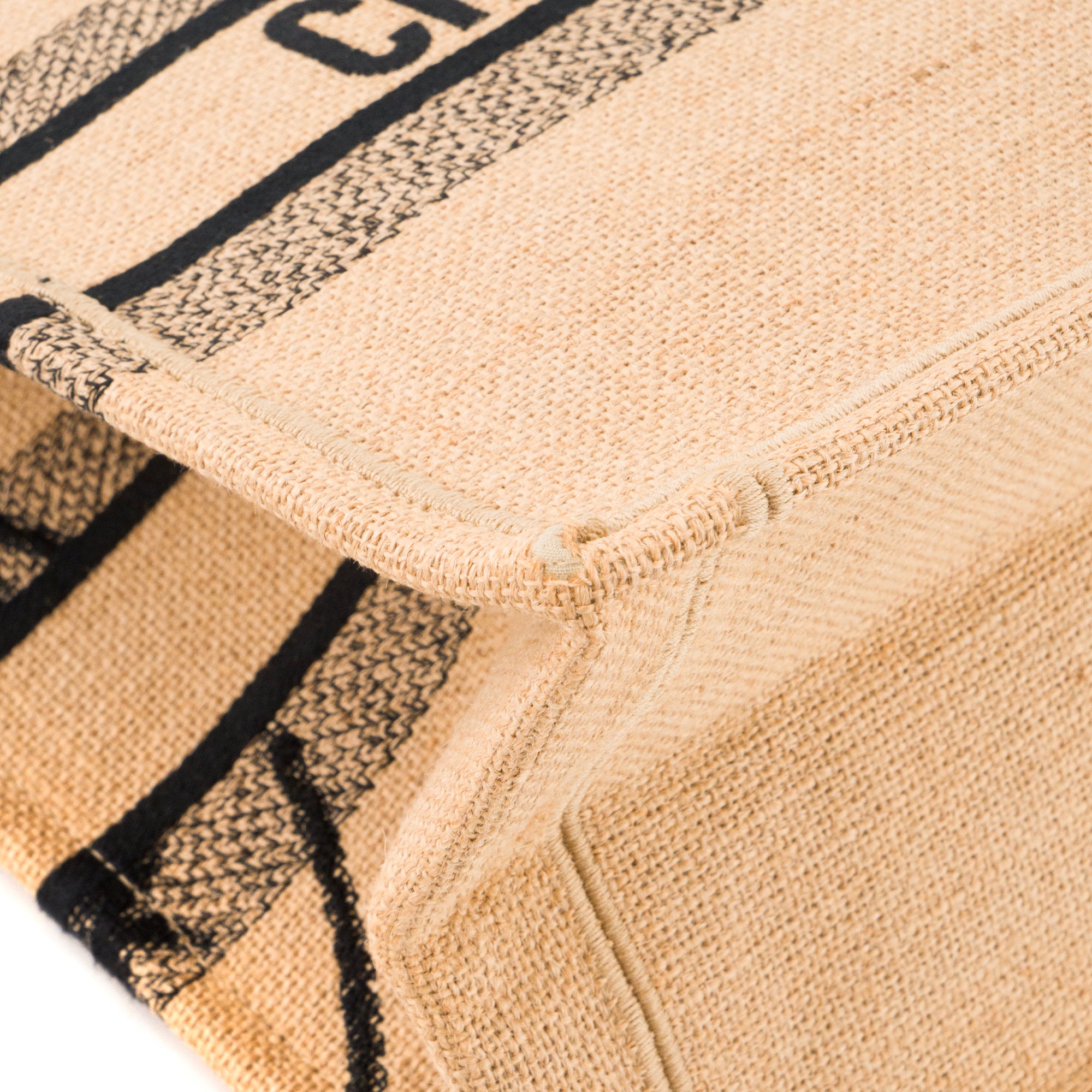 DIOR - Sac cabas Book Tote medium Dior en toile de jute marron