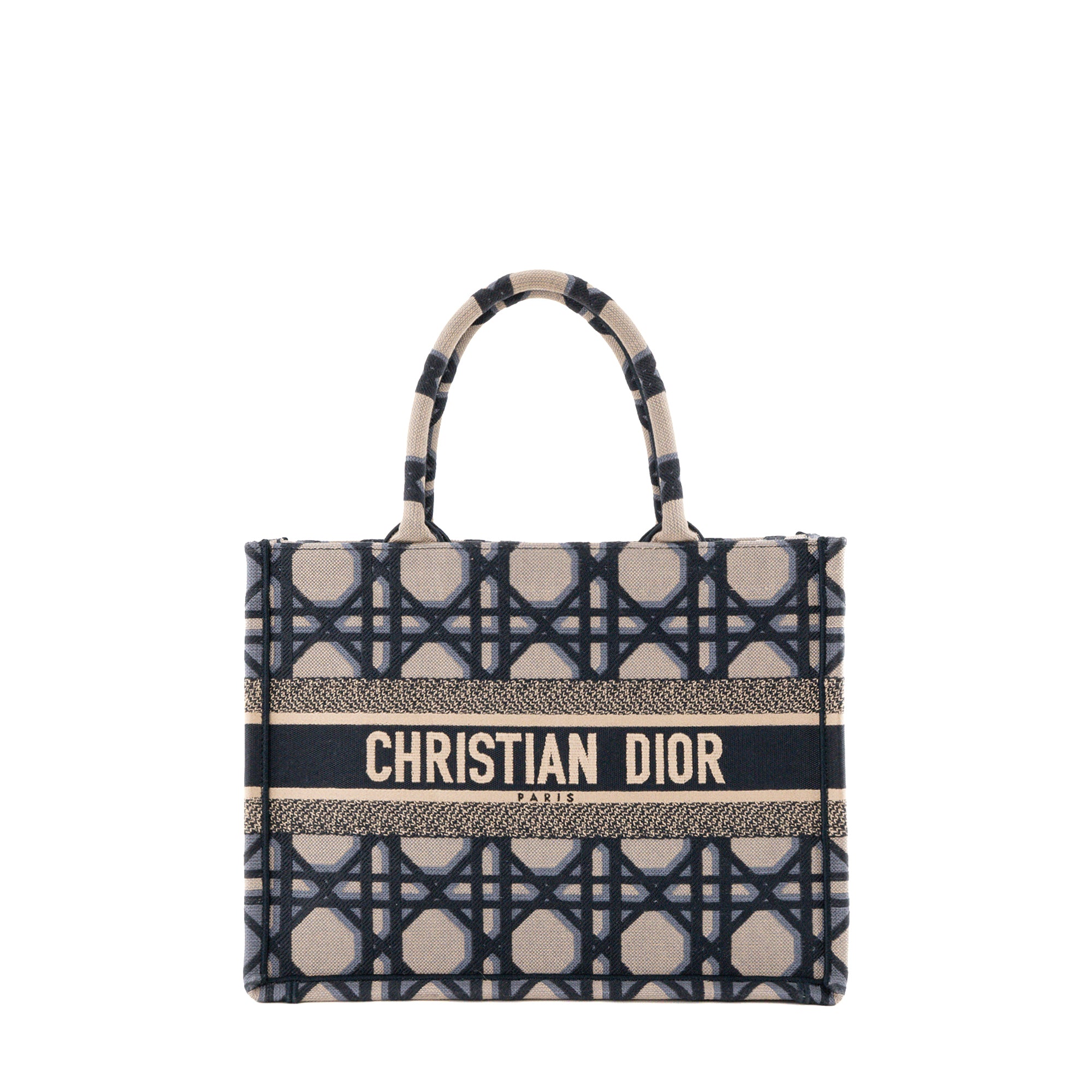 DIOR - Sac cabas BookTote moyen Dior en toile grise et bleu