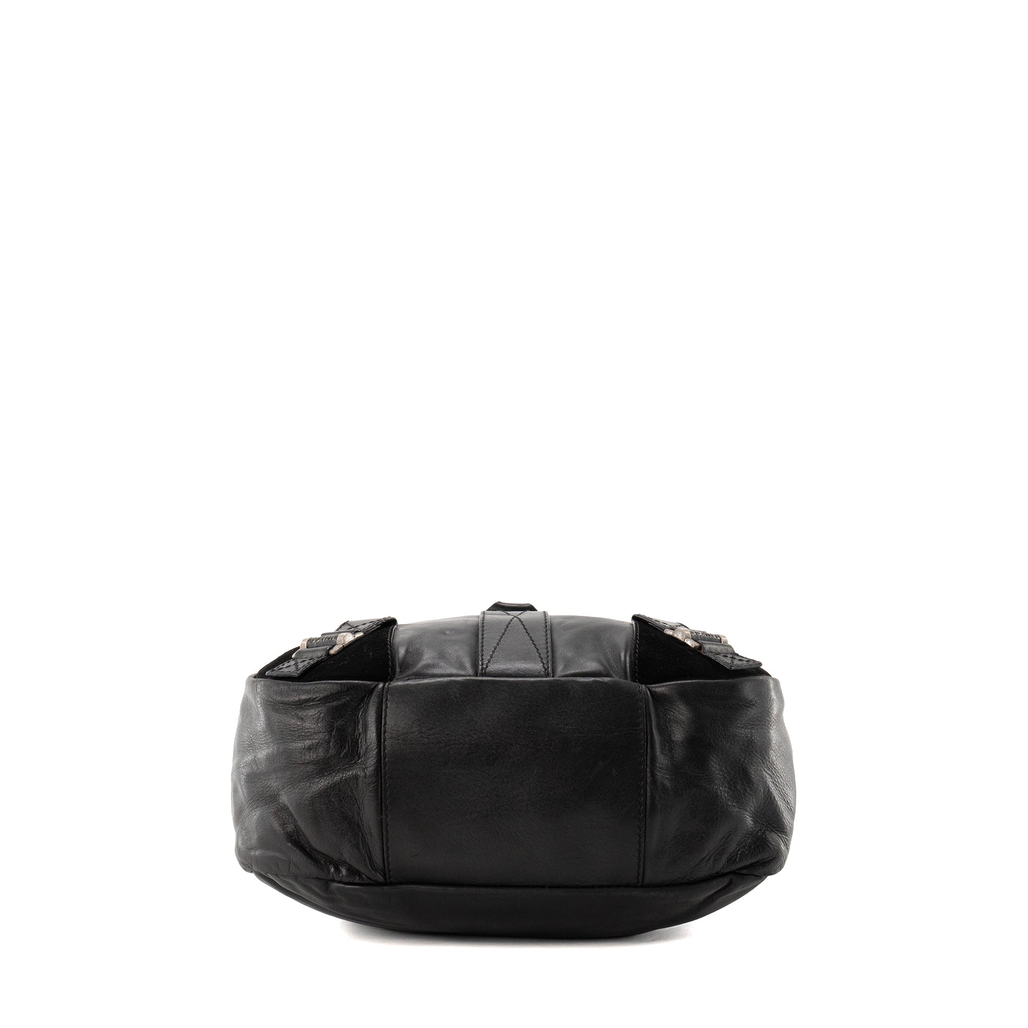 DIOR - Sac cabas Rebelle Dior cuir lisse noir vintage