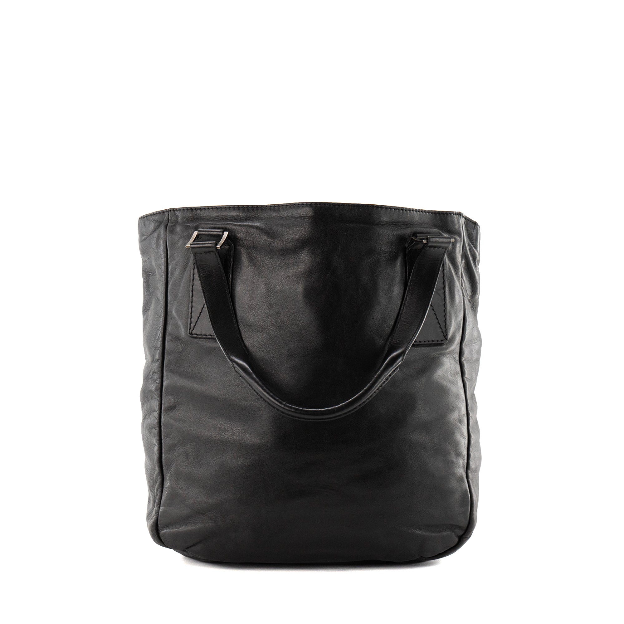 DIOR - Sac cabas Rebelle Dior cuir lisse noir vintage