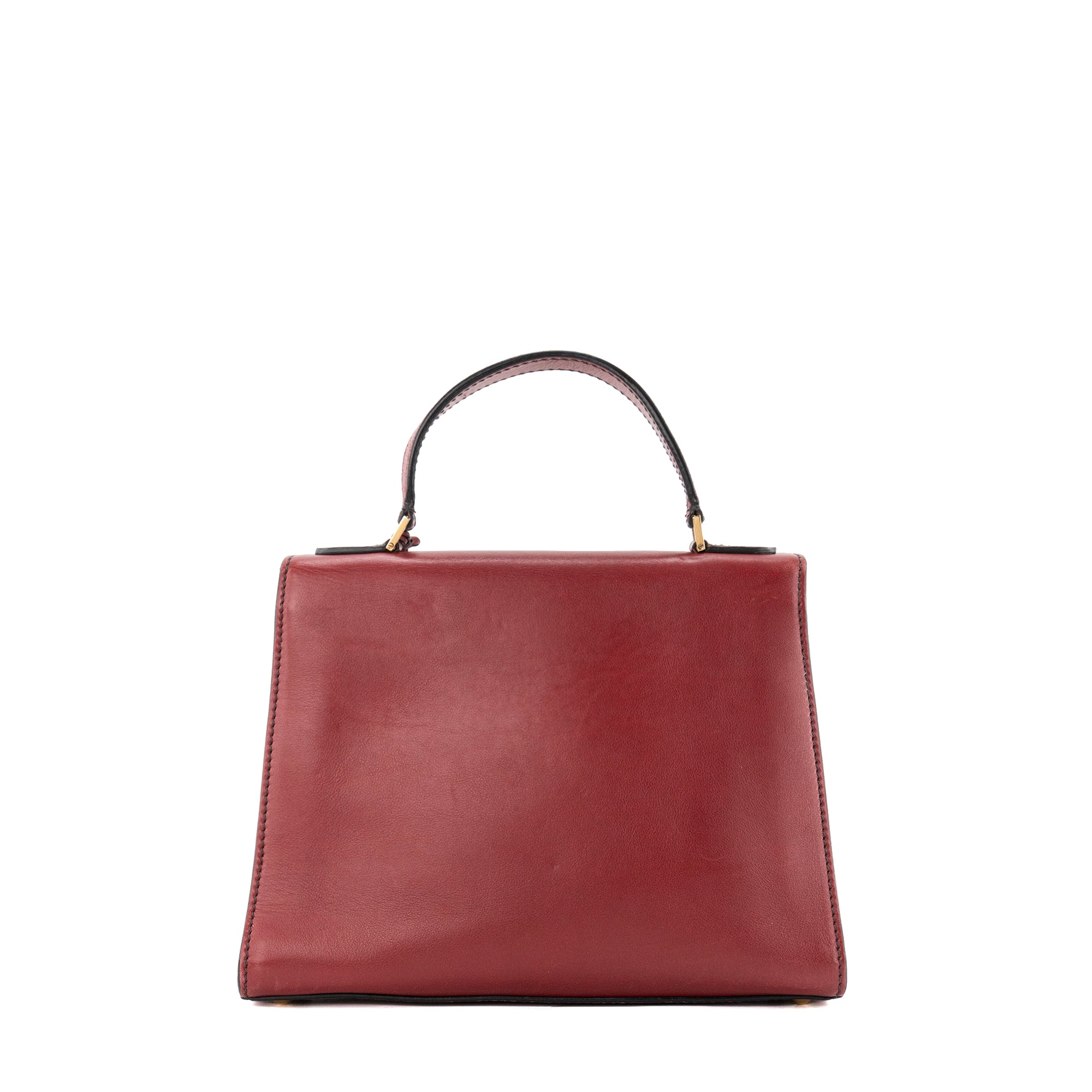 DIOR - Sac à bandoulière Dioraddict Dior en cuir lisse cuir bordeaux