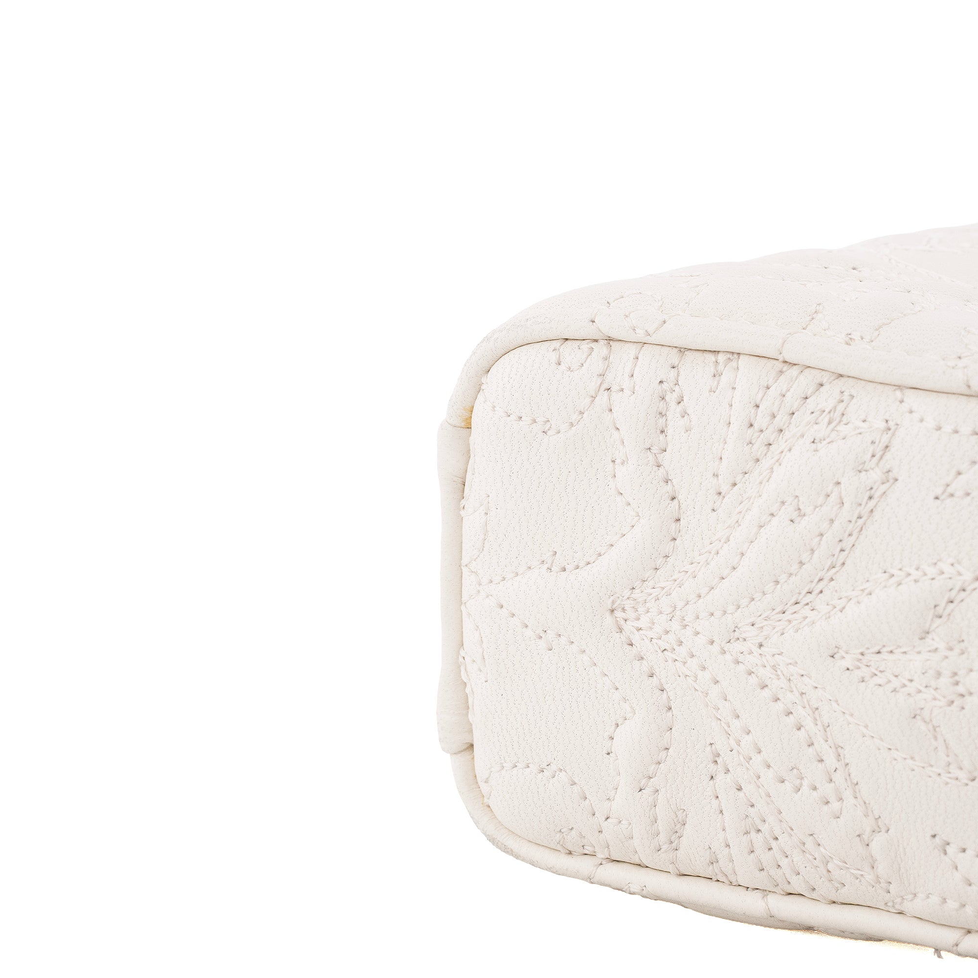 DIOR - Sac à bandoulière D-Joy Dior en cuir ivoire brodé édition limitée