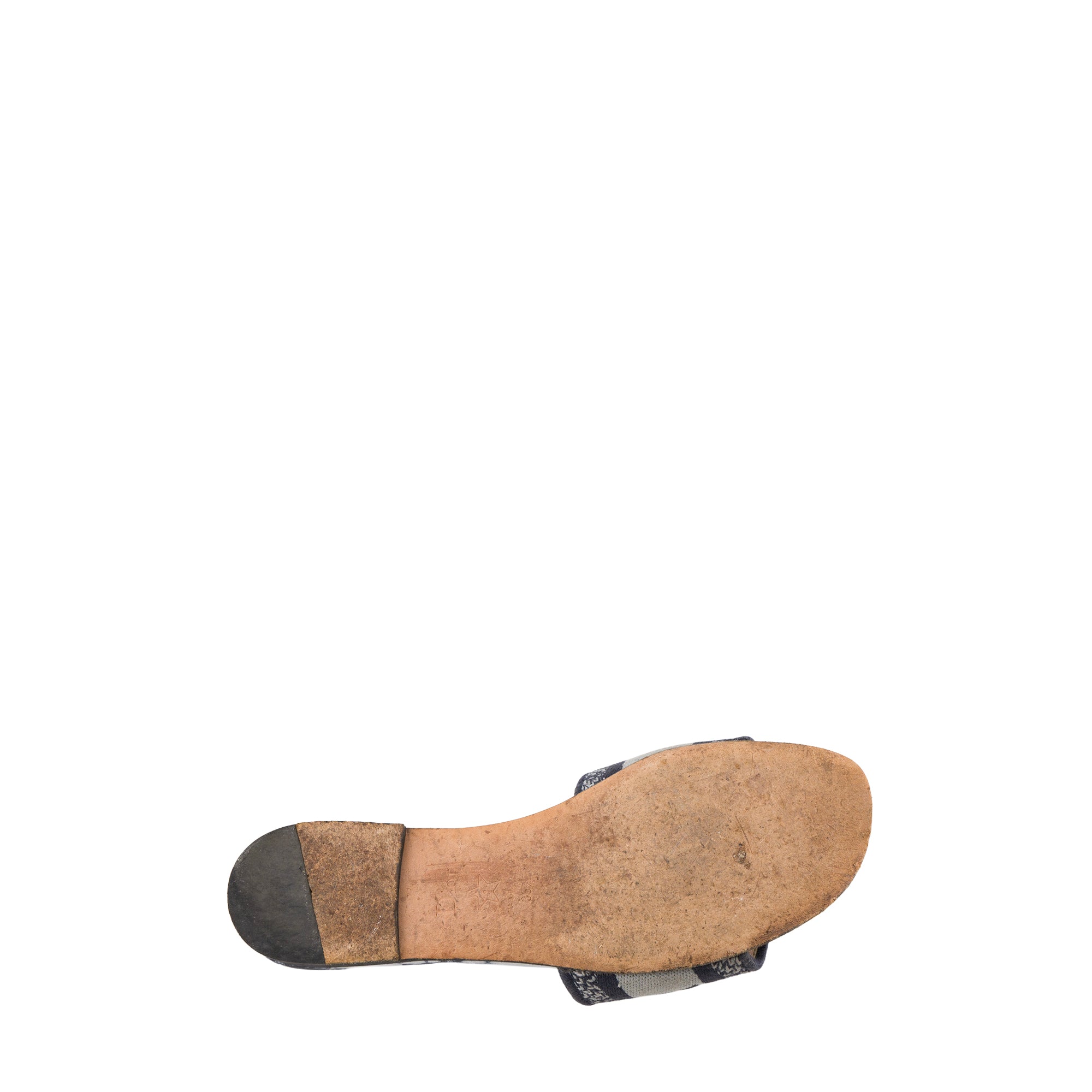 DIOR - Sandales Dway Dior en toile bleu marine (T35,5)