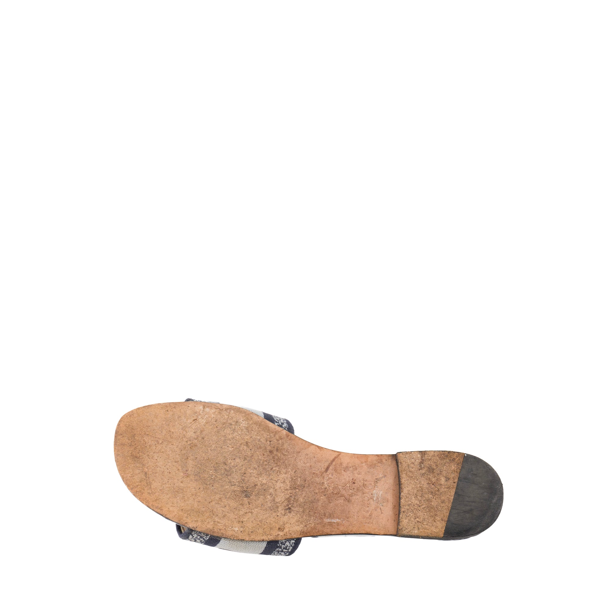 DIOR - Sandales Dway Dior en toile bleu marine (T35,5)