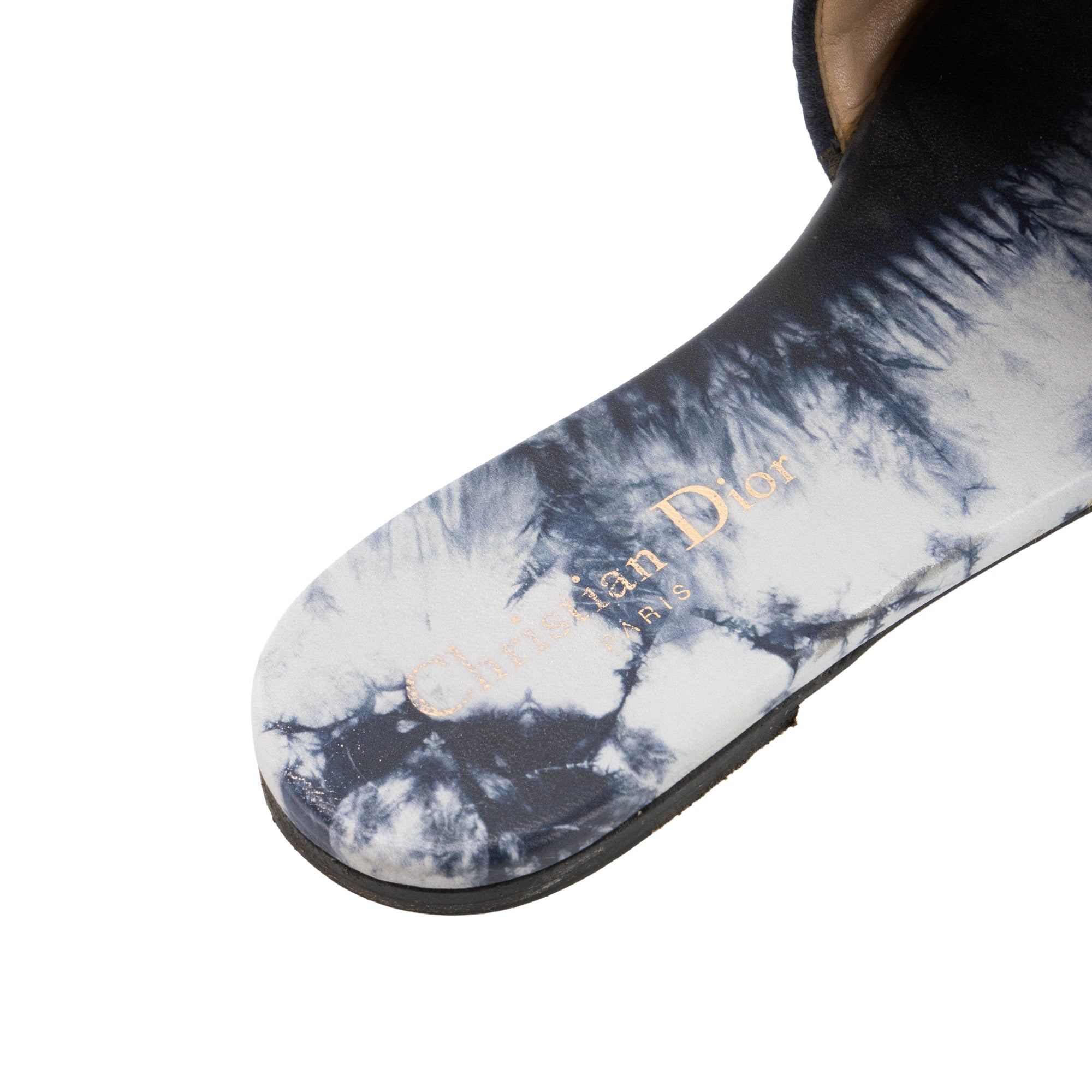 DIOR - Sandales Dway Dior en toile bleu marine (T35,5)