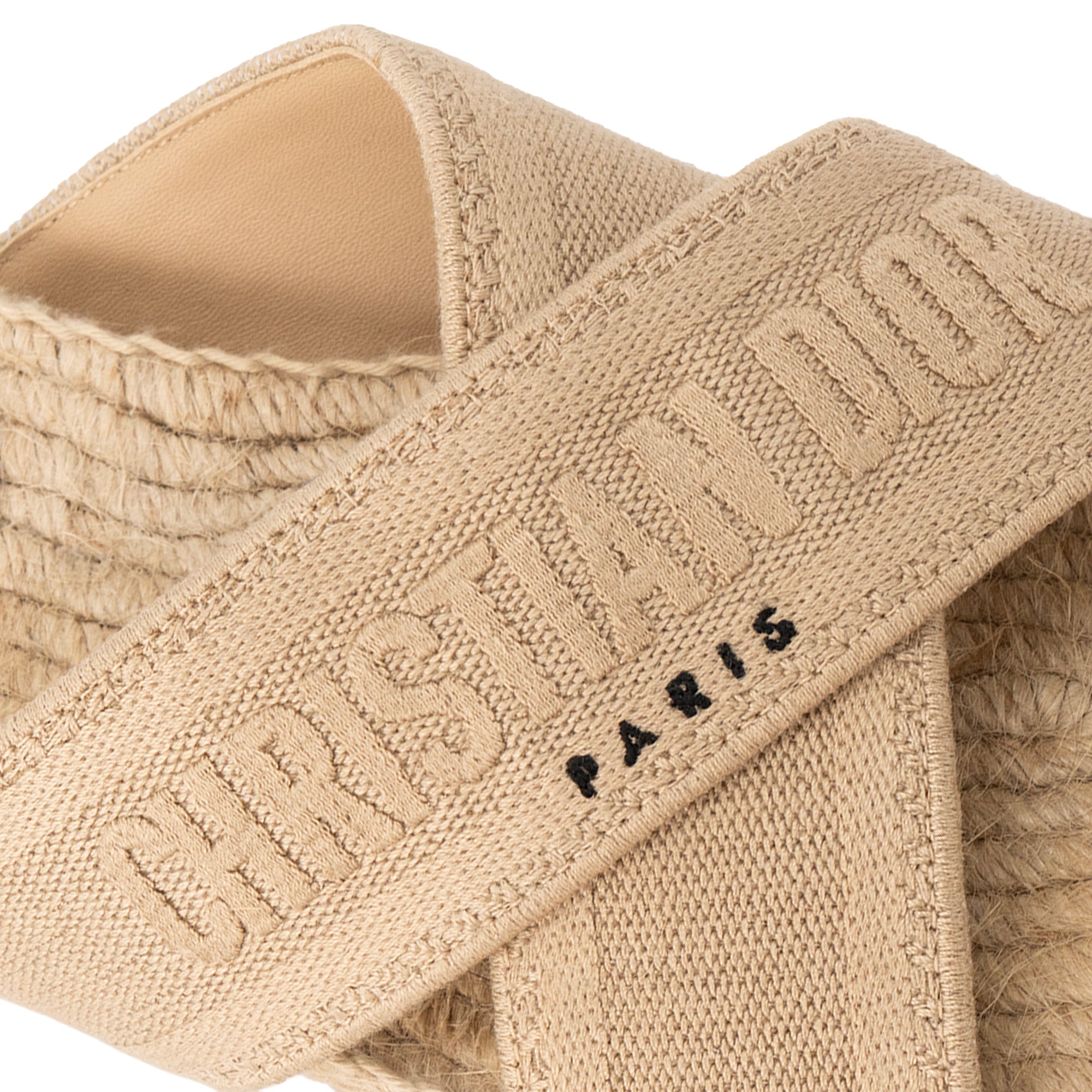 DIOR - Sandales Granville Dior en toile beige (T37,5)