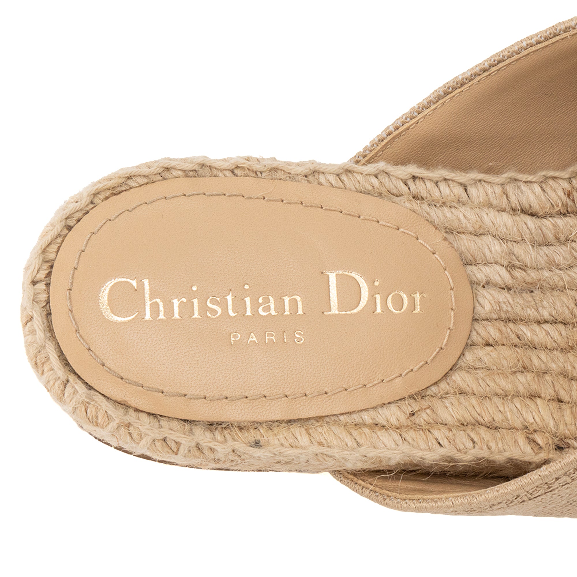 DIOR - Sandales Granville Dior en toile beige (T37,5)