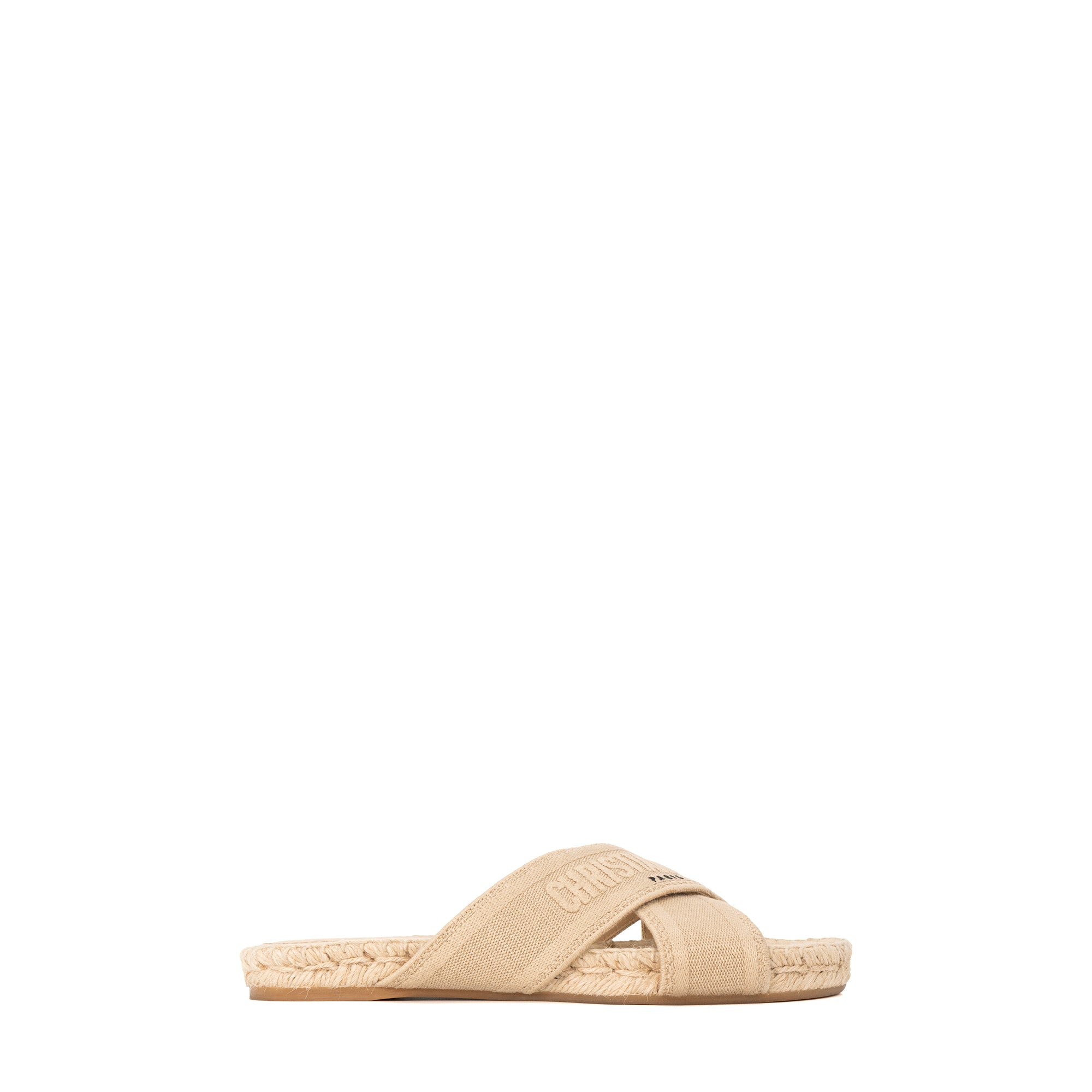 DIOR - Sandales Granville Dior en toile beige (T37,5)