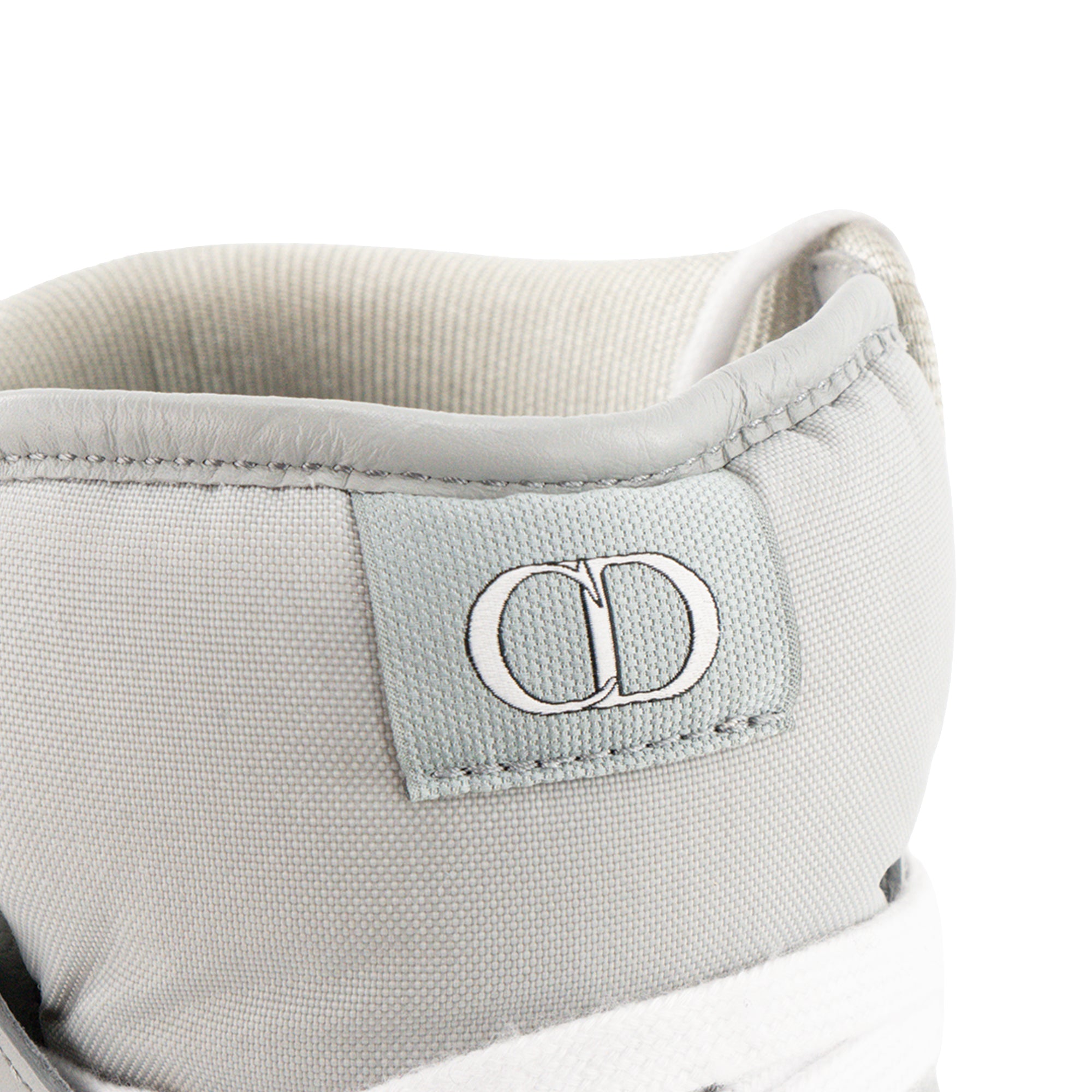 DIOR - Sneakers B27 High Dior en toile enduite motif CD Diamond et cuir gris (T40,5)