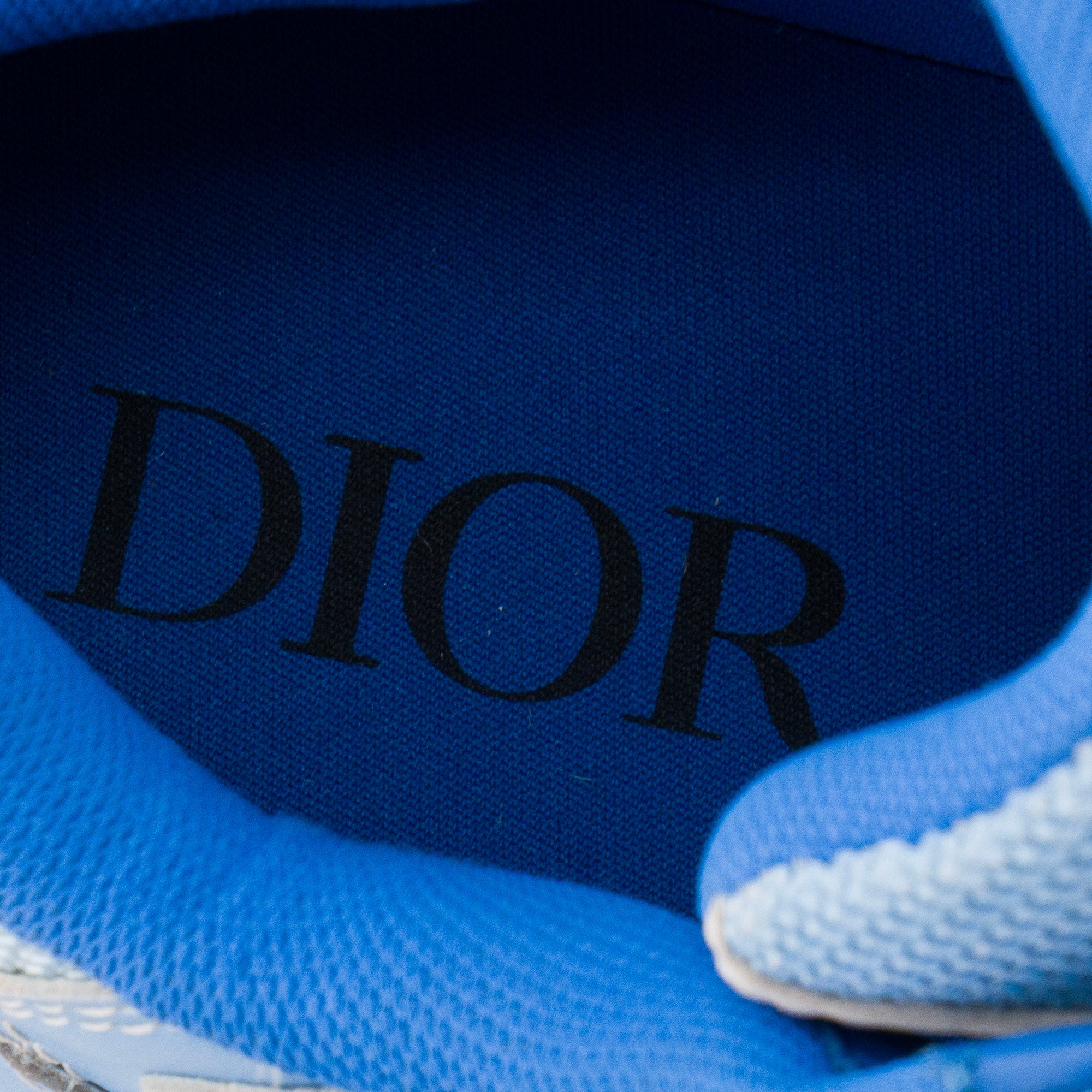 DIOR - Sneakers CD1 Dior en toile et cuir bleu et blanc (T42)
