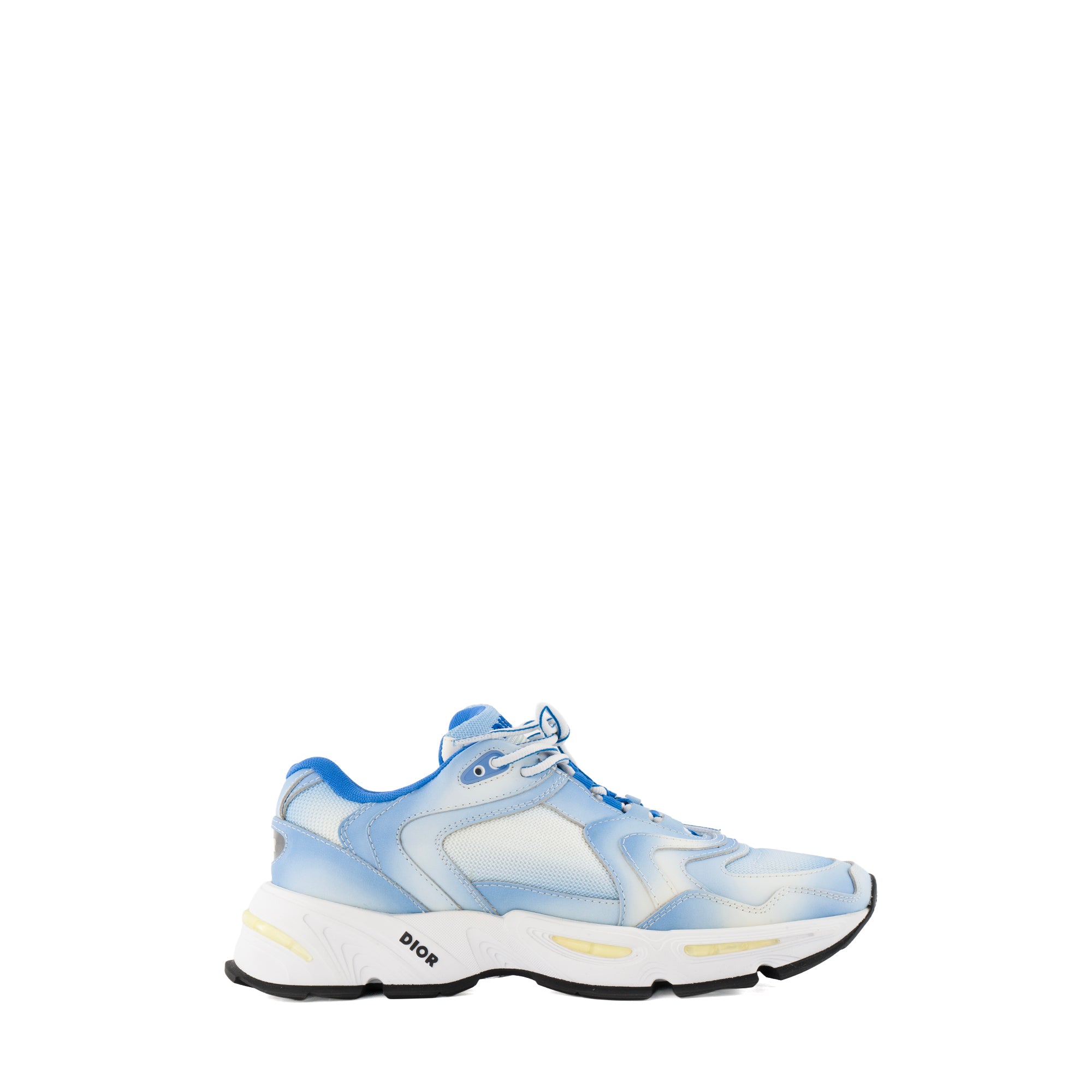 DIOR - Sneakers CD1 Dior en toile et cuir bleu et blanc (T42)