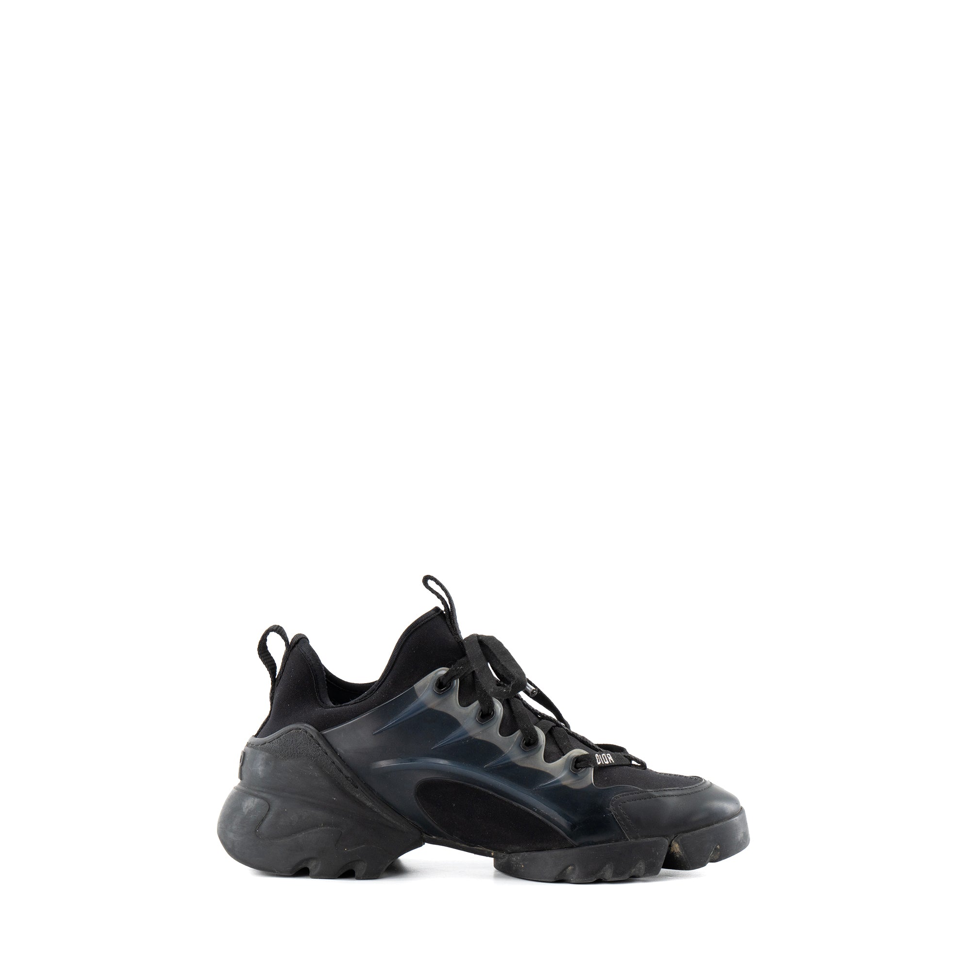 DIOR - Sneakers D-Connect Dior en toile noire et caoutchouc (T37)