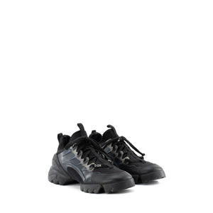 DIOR - Sneakers D-Connect Dior en toile noire et caoutchouc (T37)