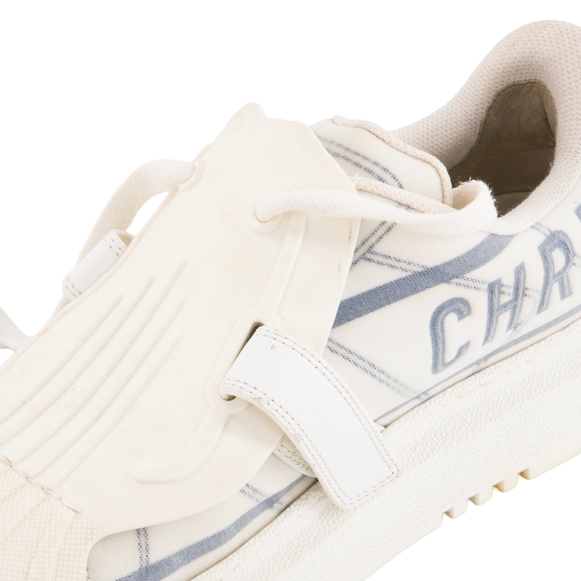 DIOR - Sneakers Dior-ID en toile blanche et grise (T38)