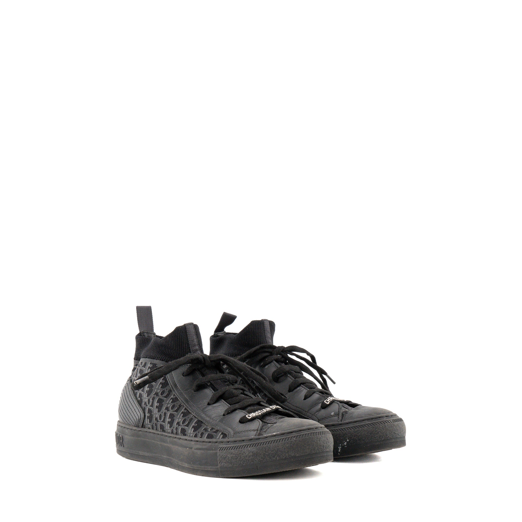 DIOR - Sneakers Walk'n'Dior en toile noire (T37)