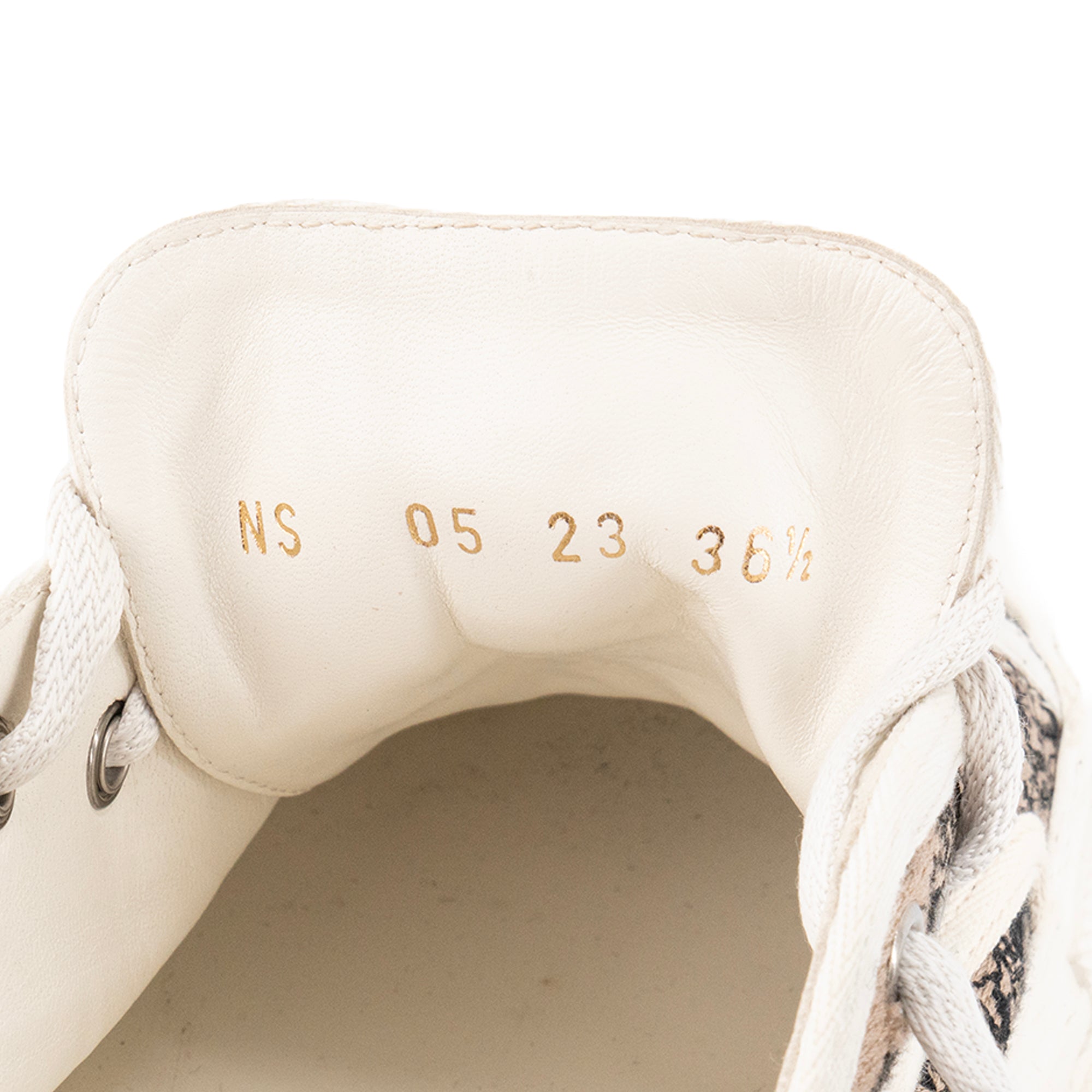 DIOR - Sneakers Walk'n Dior à plateformes en toile marron et noire (T36,5)