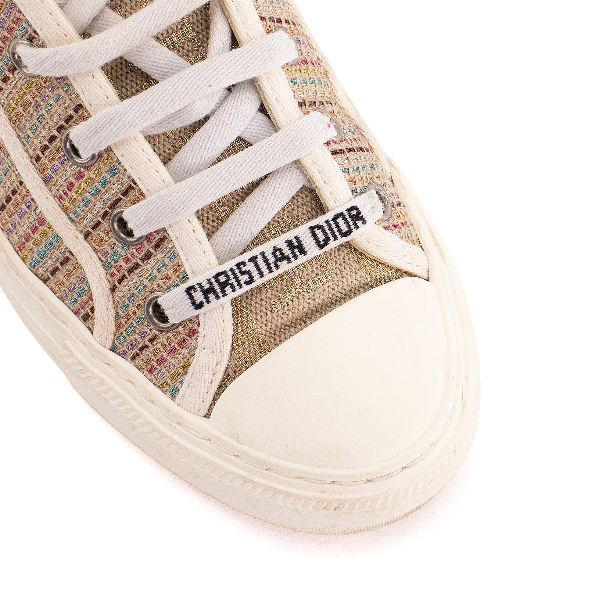 DIOR - Sneakers Walk'N'Dior Dior en toile multicolore irisée (T36)