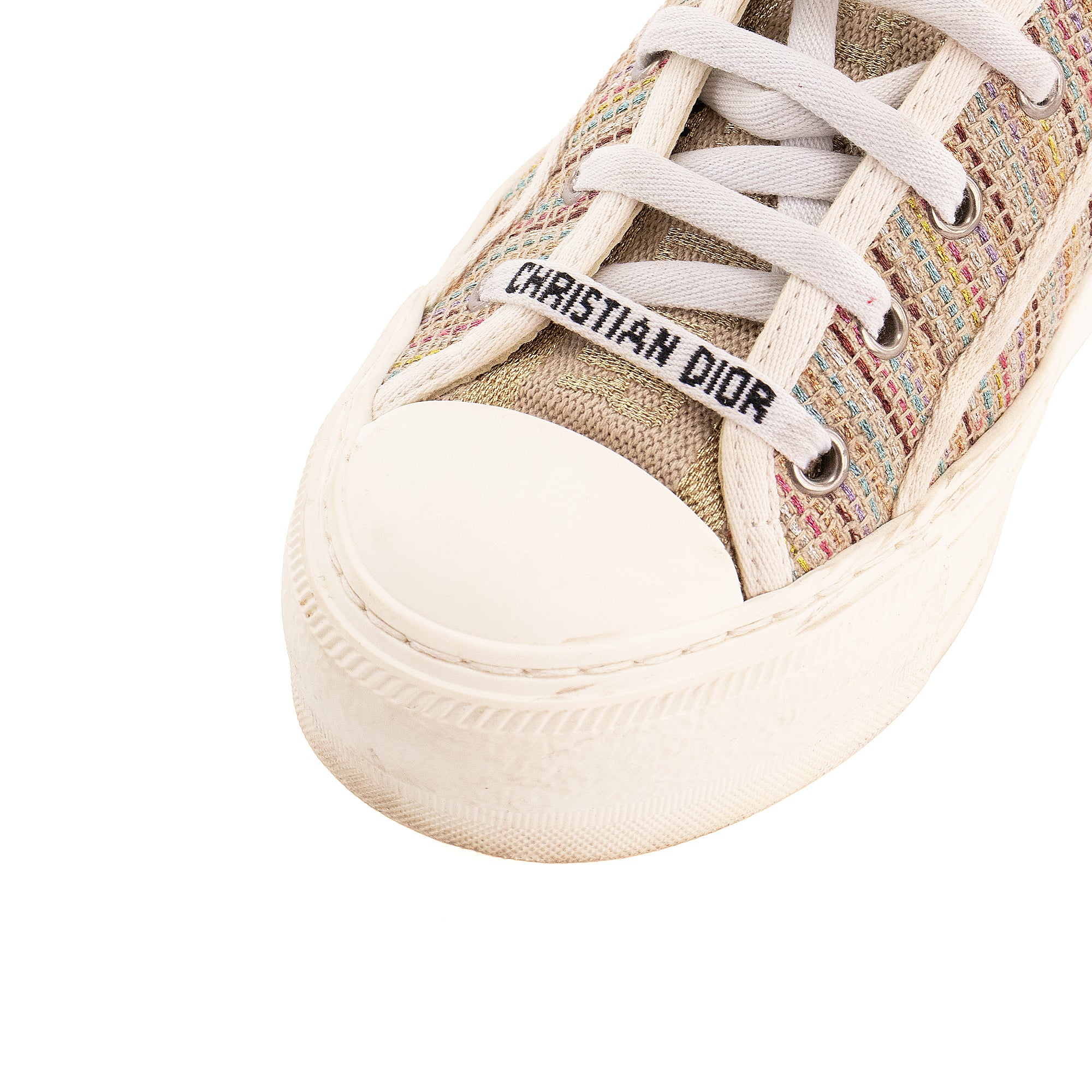 DIOR - Sneakers Walk'N'Dior Dior en toile multicolore irisée (T36)