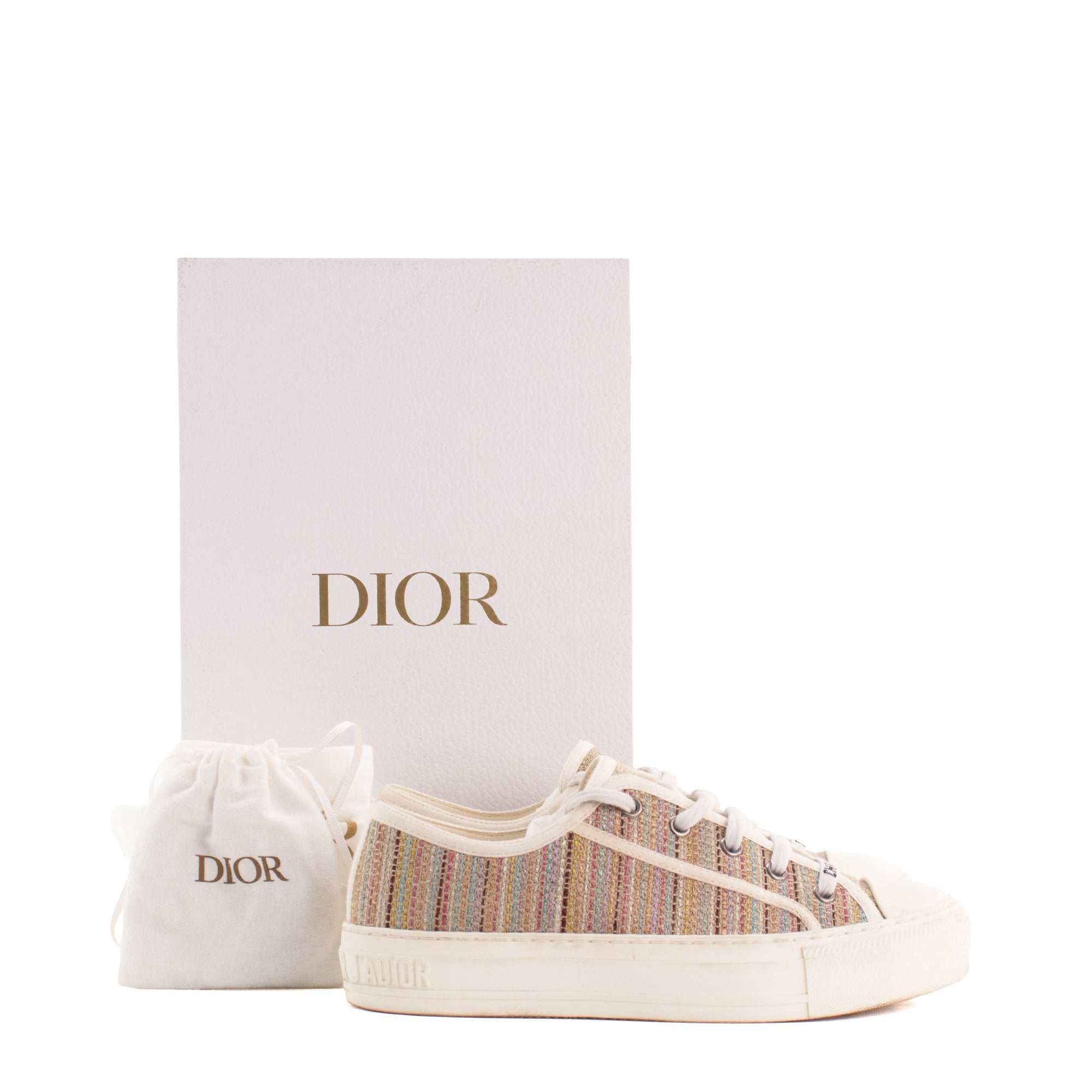 DIOR - Sneakers Walk'N'Dior Dior en toile multicolore irisée (T36)