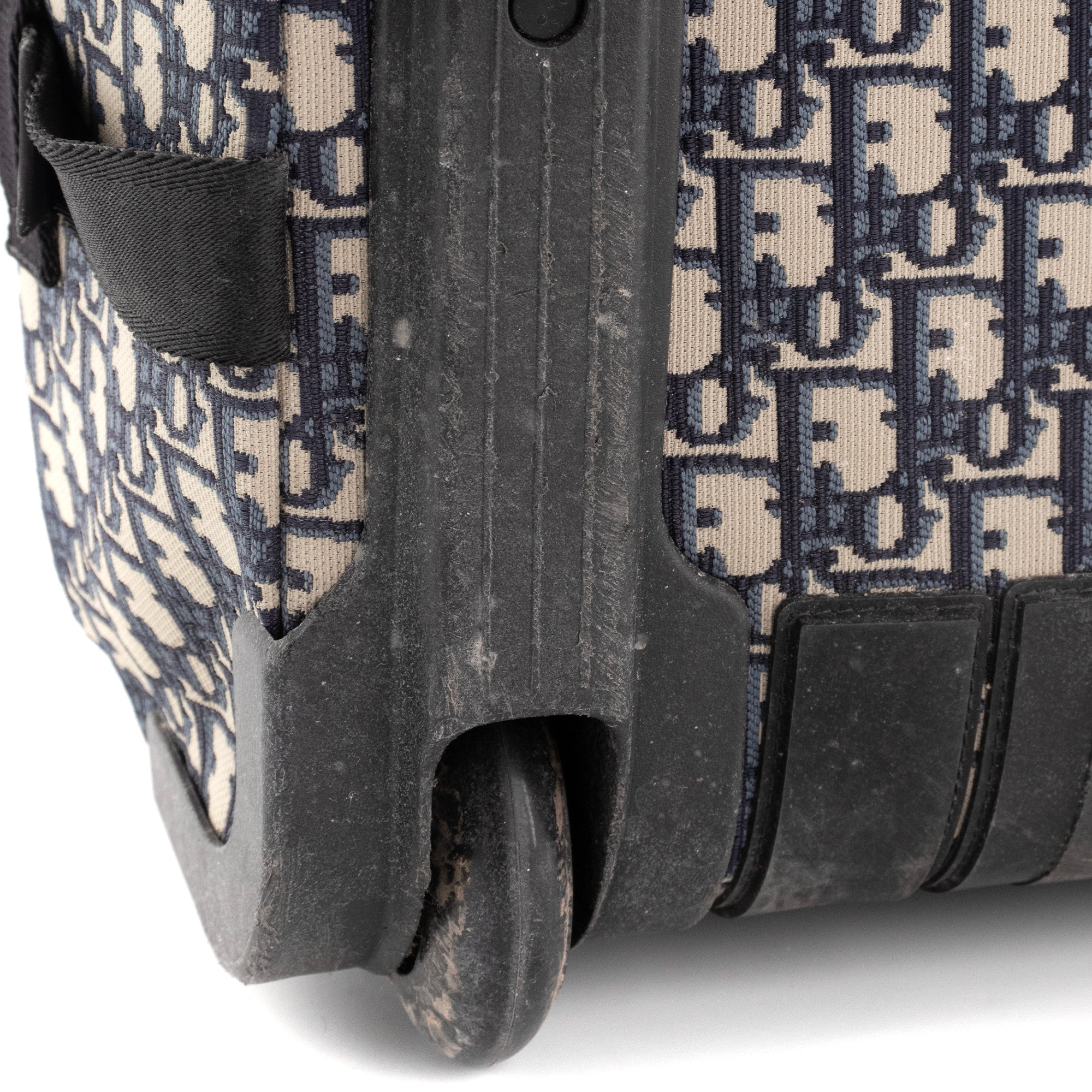 DIOR - Valise Diortravel small Dior en toile jacquard Dior oblique bleu marine