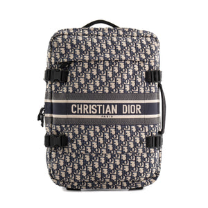 DIOR - Valise Diortravel small Dior en toile jacquard Dior oblique bleu marine