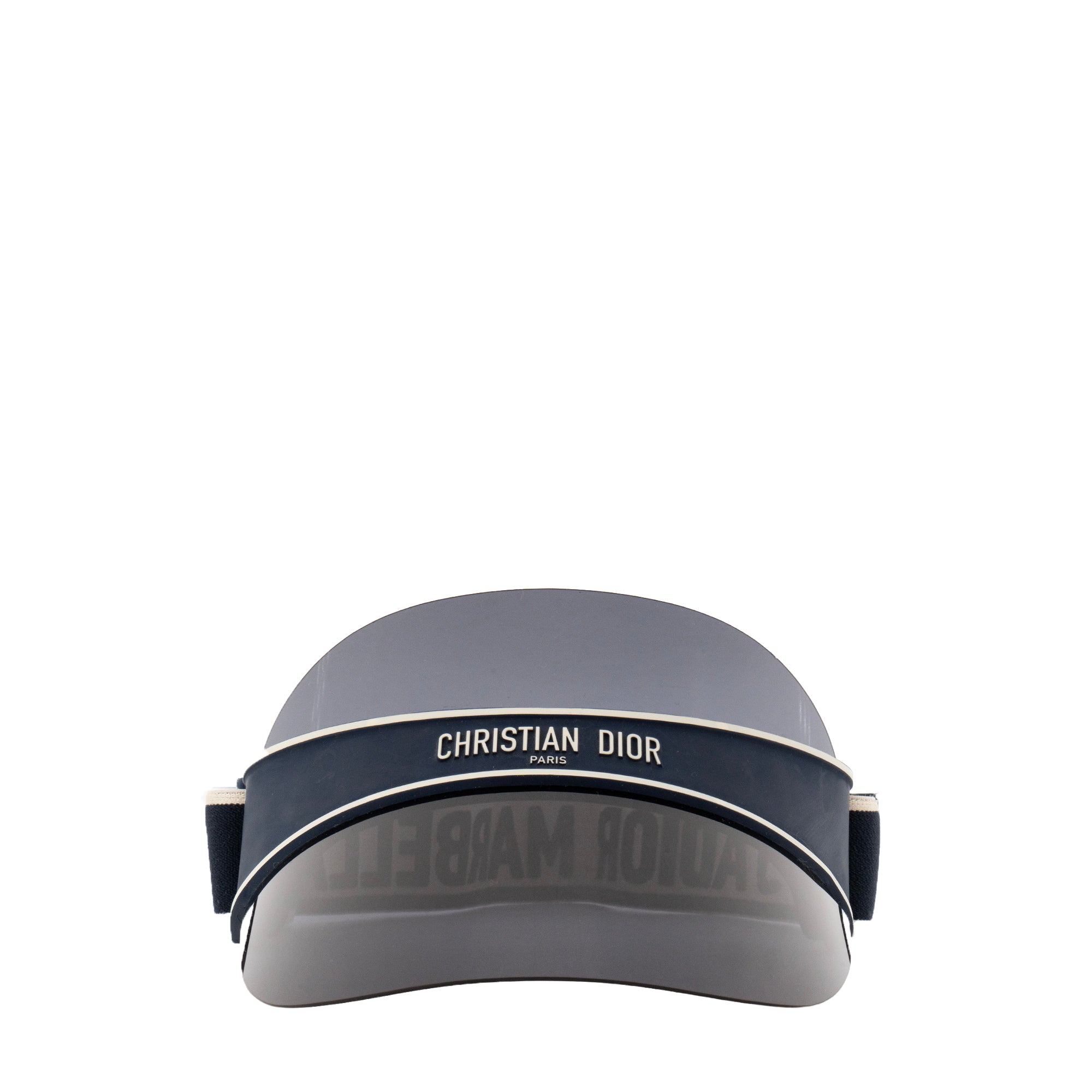 DIOR - Visière Diorclub V1U Dior en plastique et toile bleu marine et blanche (TU)