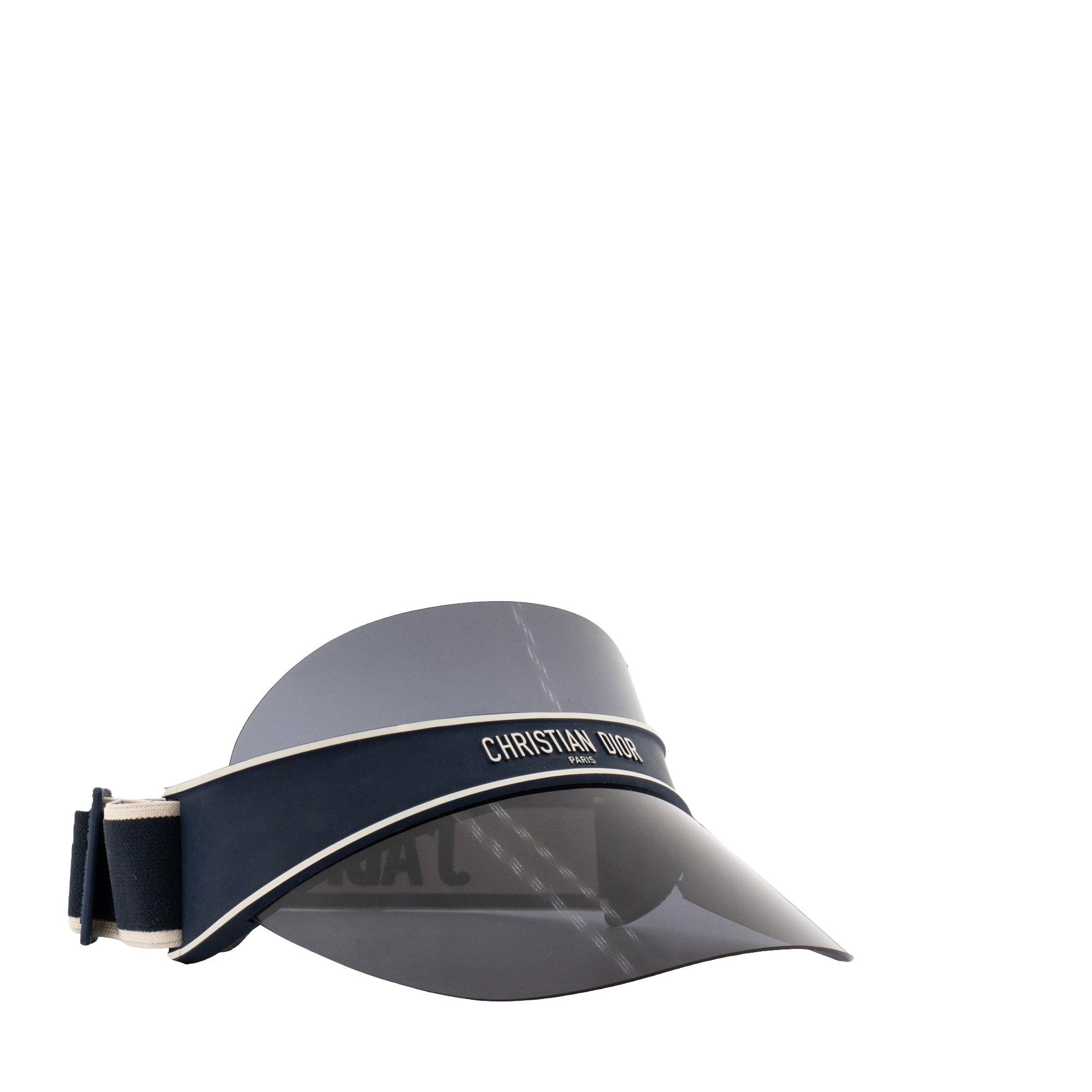 DIOR - Visière Diorclub V1U Dior en plastique et toile bleu marine et blanche (TU)