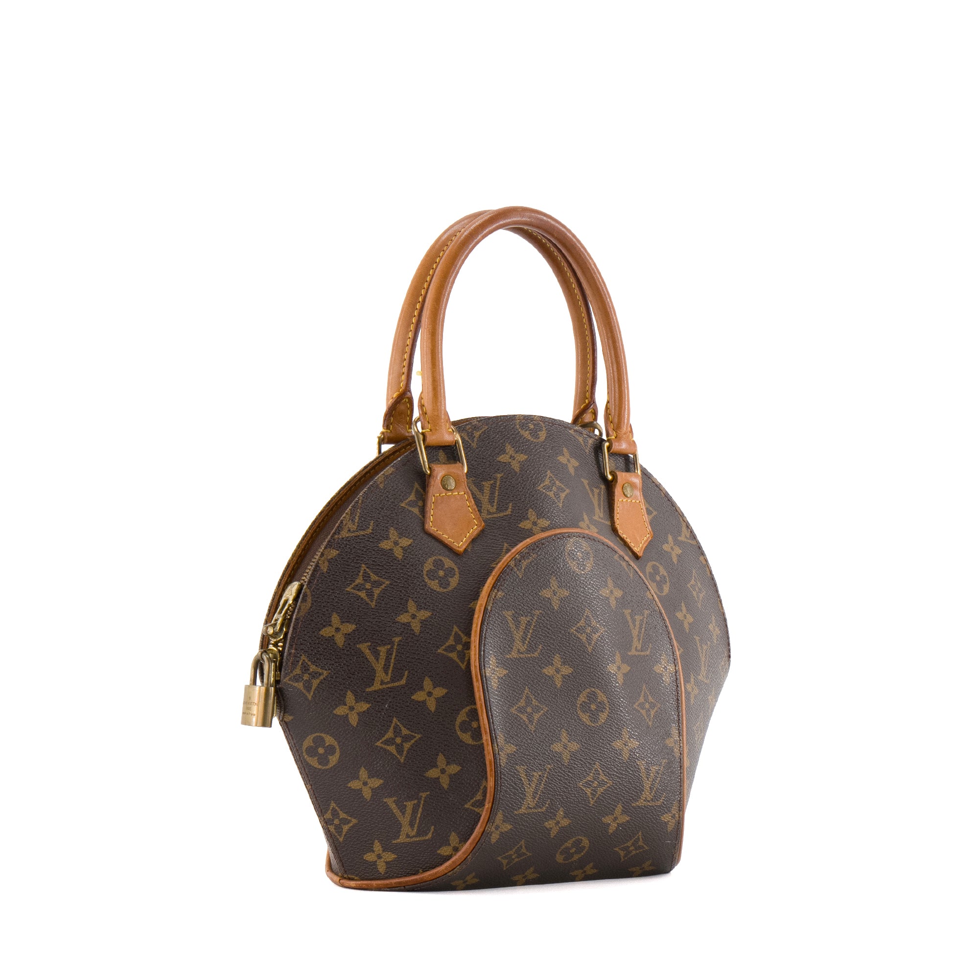 LOUIS VUITTON - Sac à main Ellipse PM Louis Vuitton en toile enduite monogrammée vintage