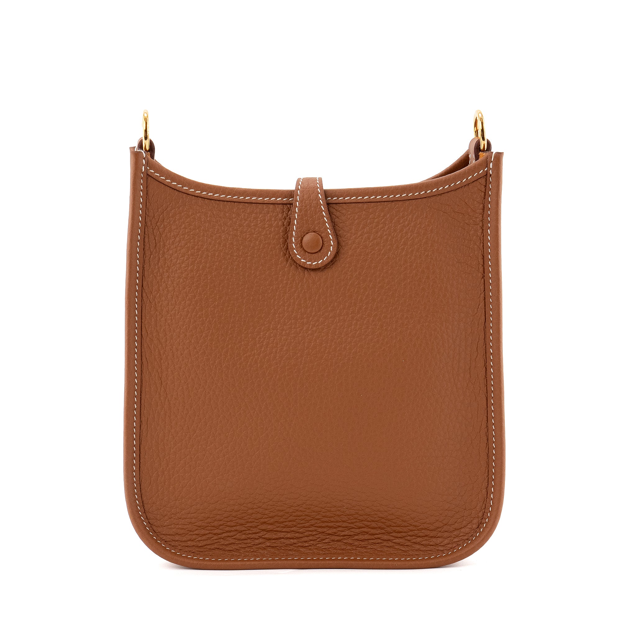 HERMÈS - Sac à bandoulière Mini Evelyne 16 Hermès en cuir taurillon gold