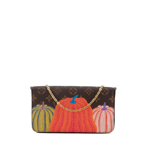 LOUIS VUITTON -  Pochette Félicie Louis Vuitton x Yayoi Kusama en toile enduite monogrammée édition limitée