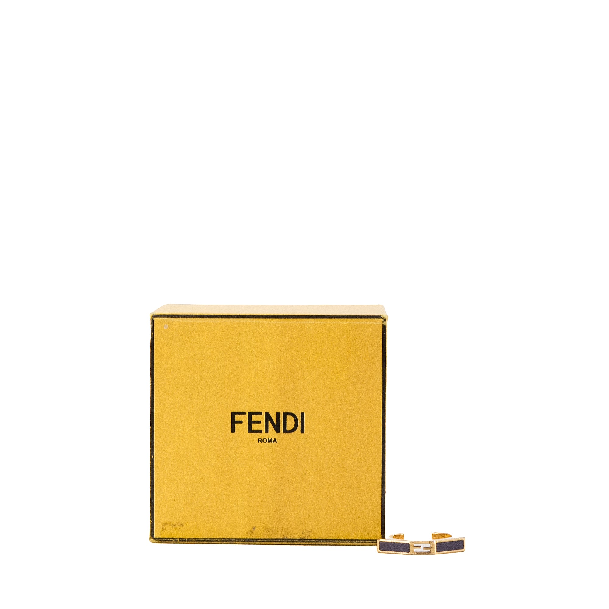 FENDI - Bague FF Fendi en émail violette (L)