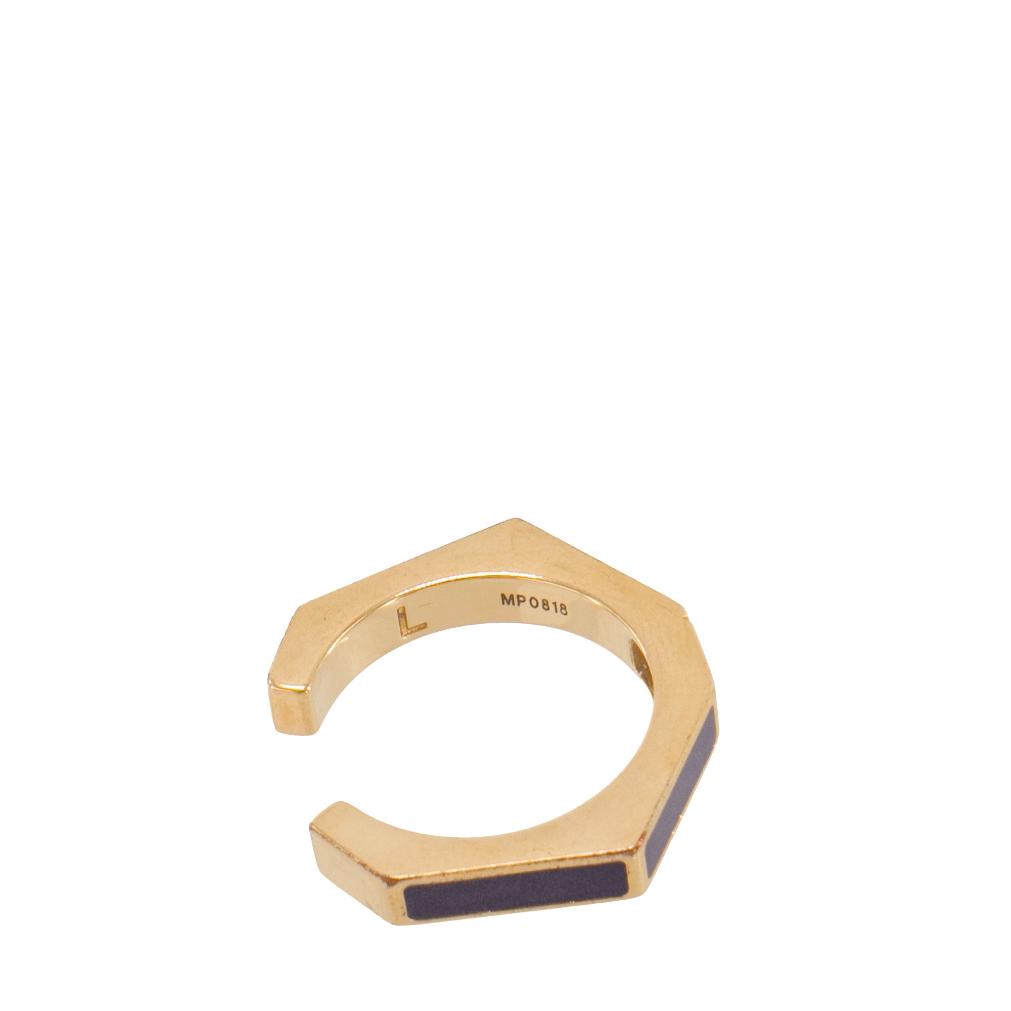 FENDI - Bague FF Fendi en émail violette (L)