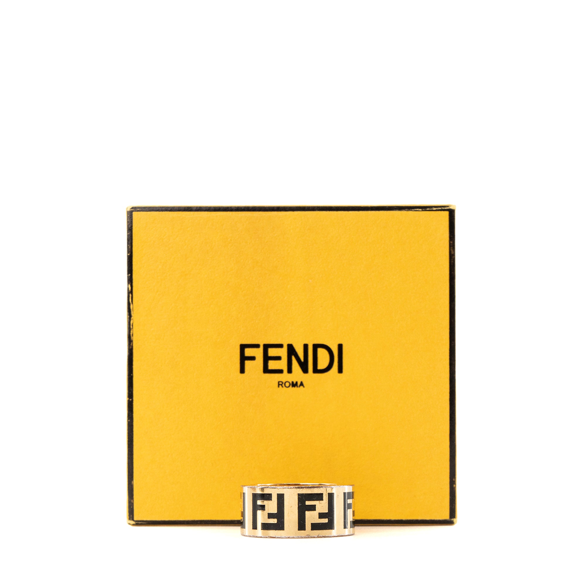FENDI - Bague Forever Fendi en métal doré (T57)