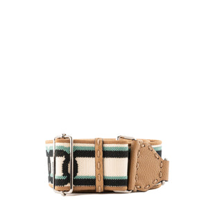 FENDI - Bandoulière Fendi en toile monogrammée marron et beige
