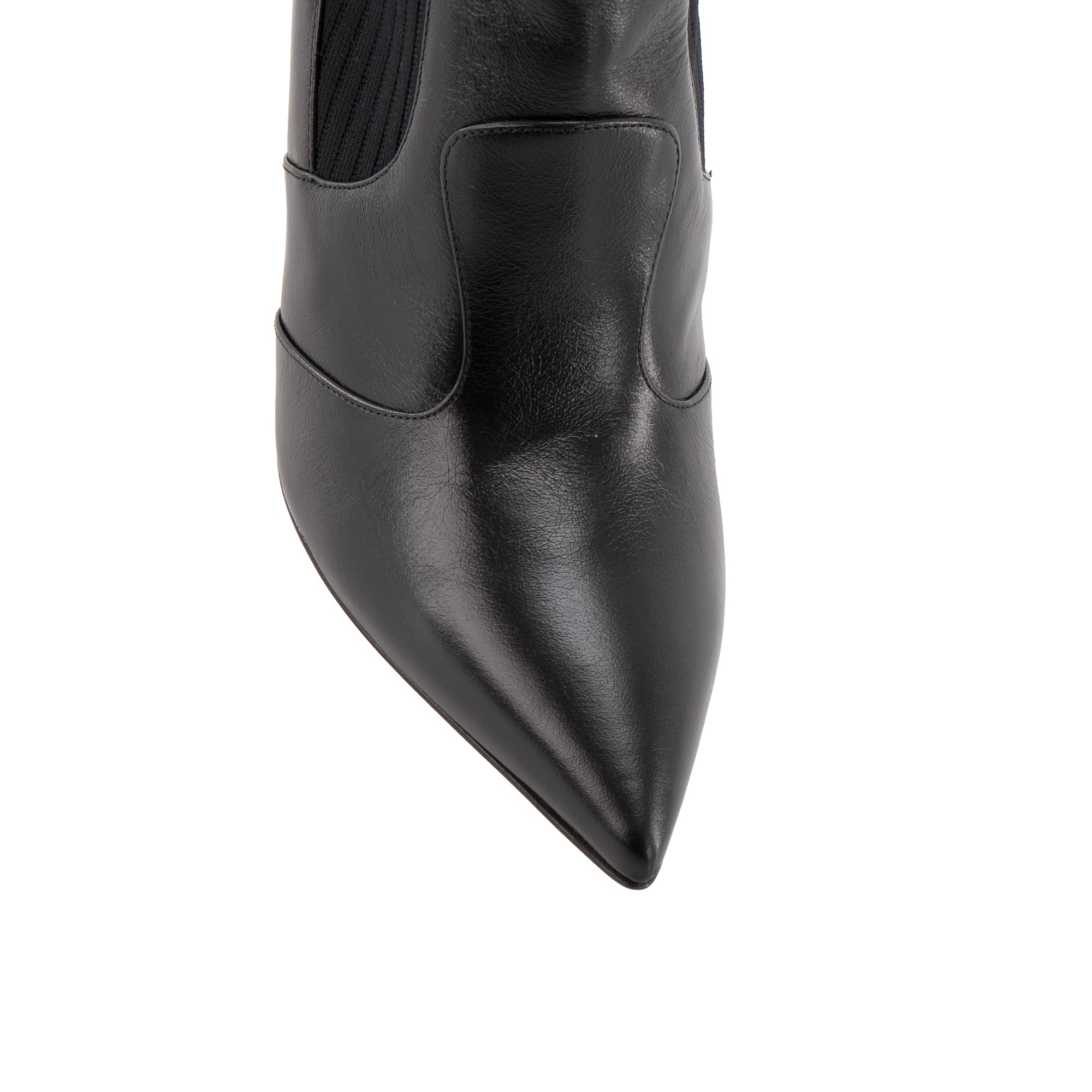 FENDI - Bottines à talon Fendi en toile et cuir noir (T38.5)