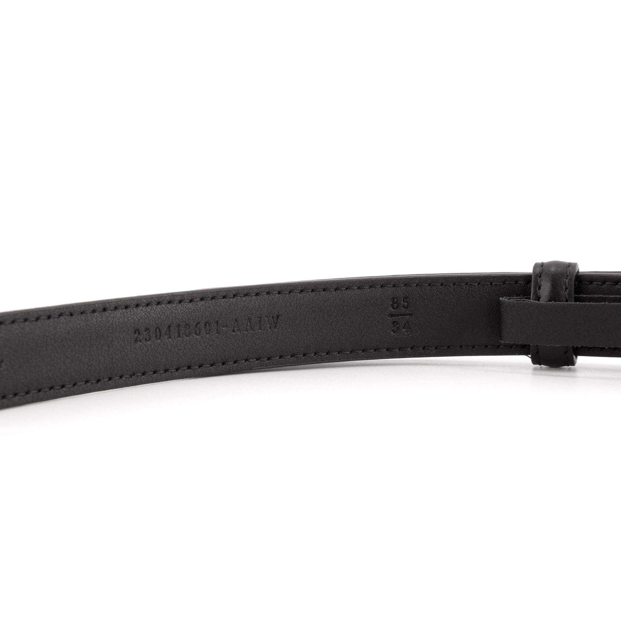 FENDI - Ceinture FF Fendi en cuir noir (T85)