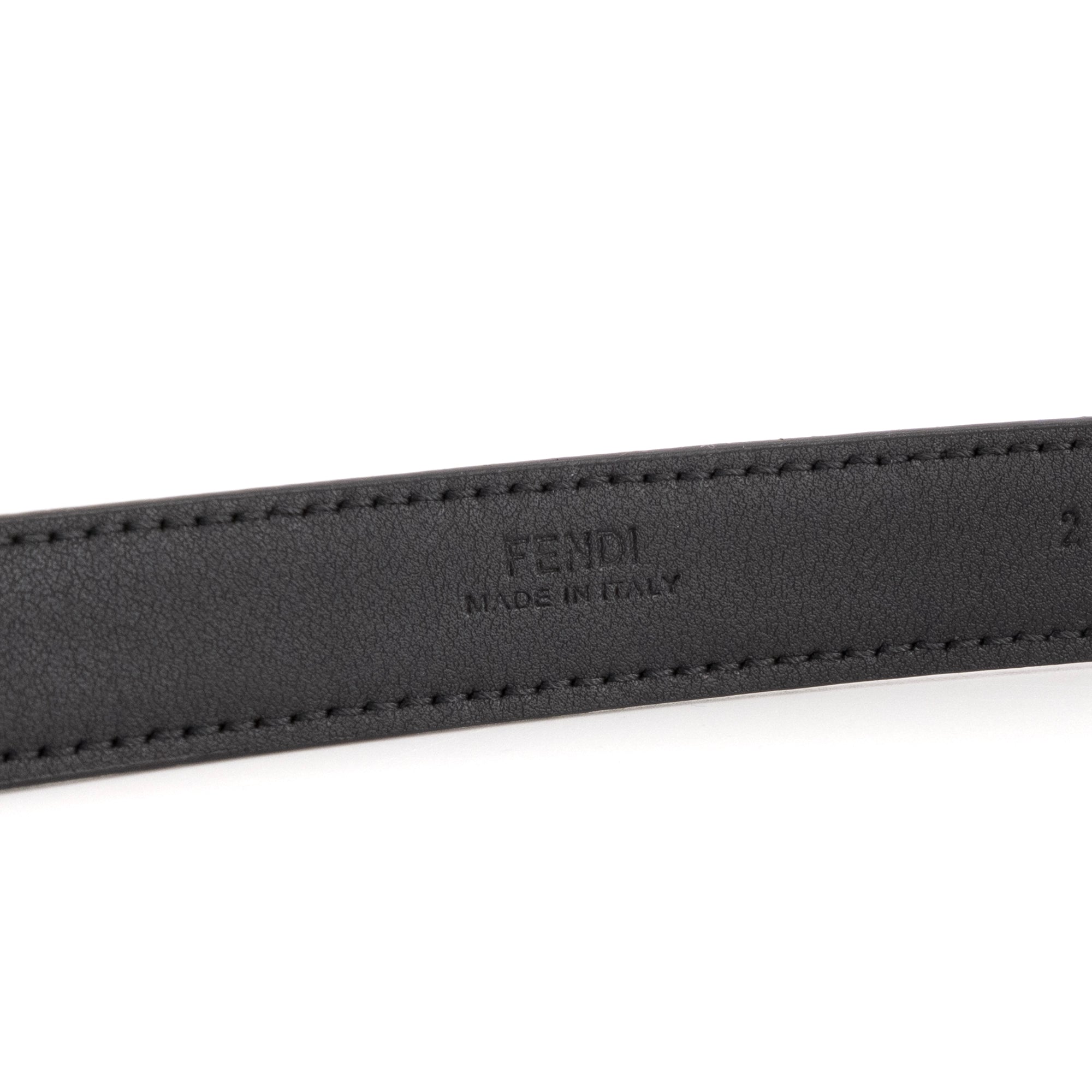 FENDI - Ceinture FF Fendi en cuir noir (T85)
