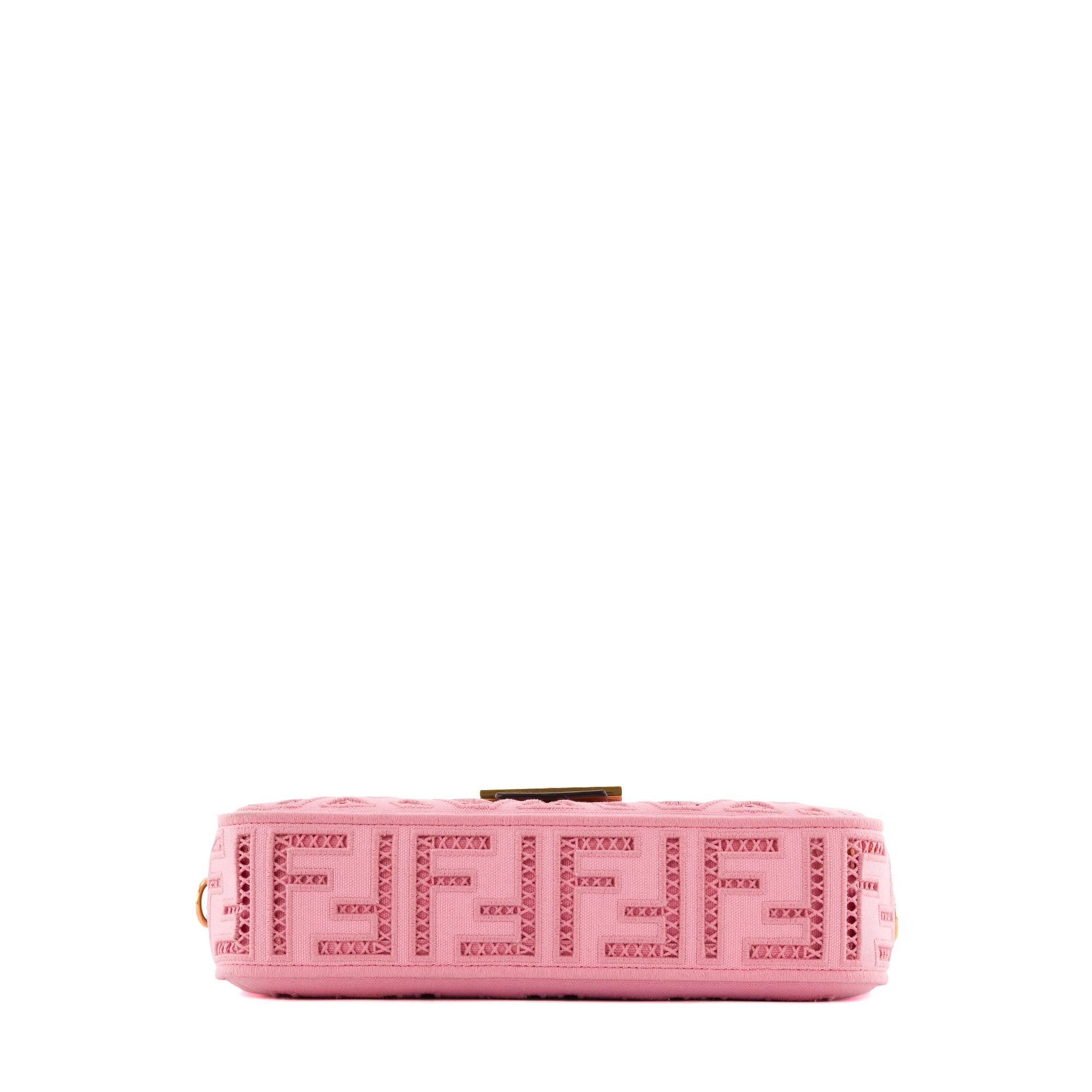 FENDI - Sac à bandoulière Baguette Fendi en toile rose édition limitée