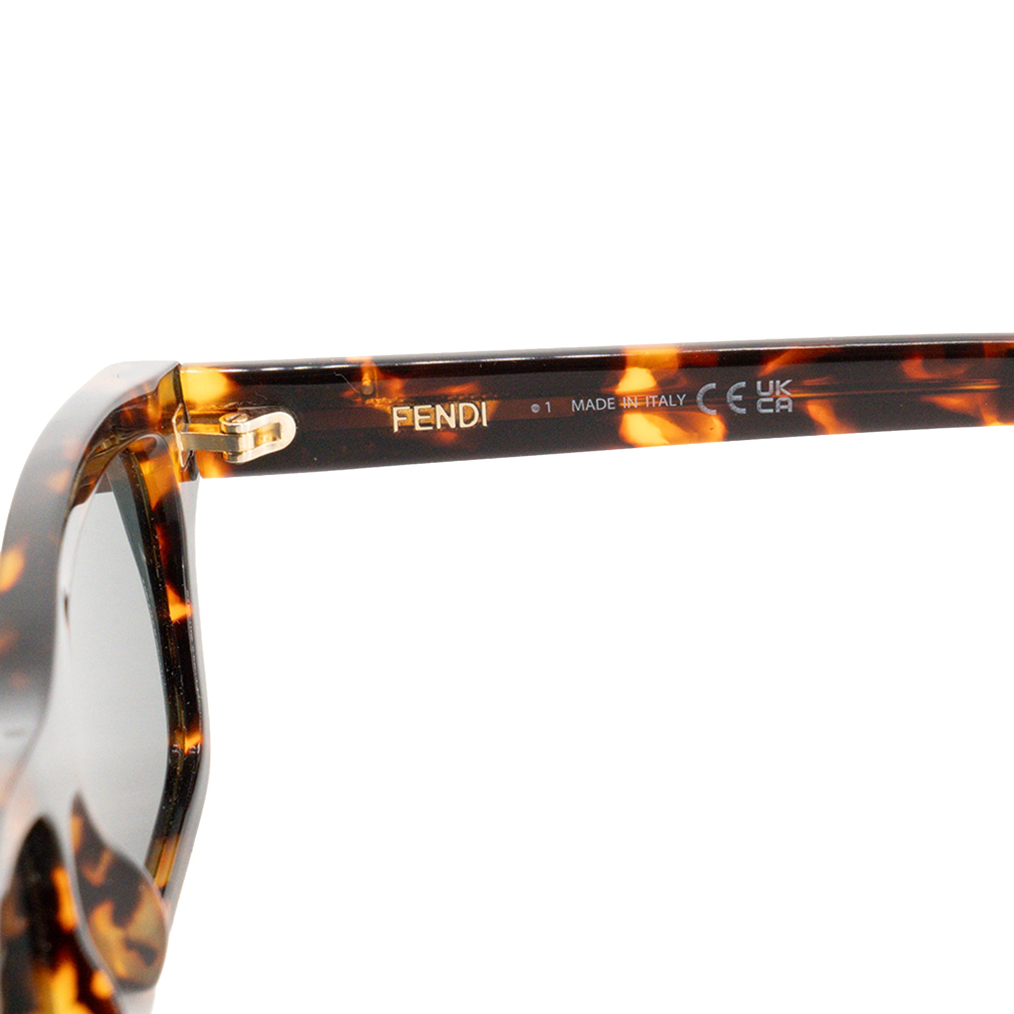 FENDI - Lunettes de soleil Fendi en acétate écailles de tortue marron