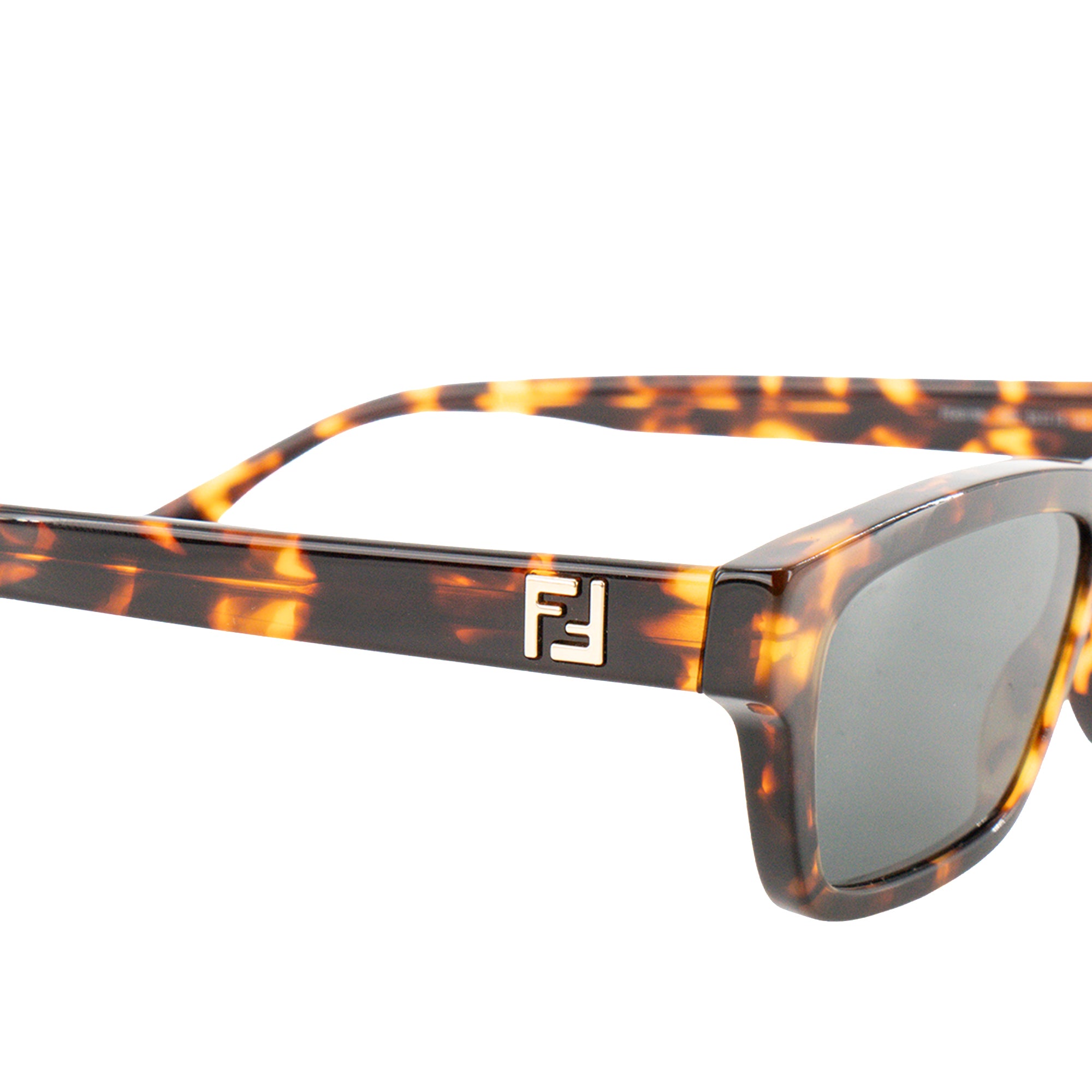 FENDI - Lunettes de soleil Fendi en acétate écailles de tortue marron