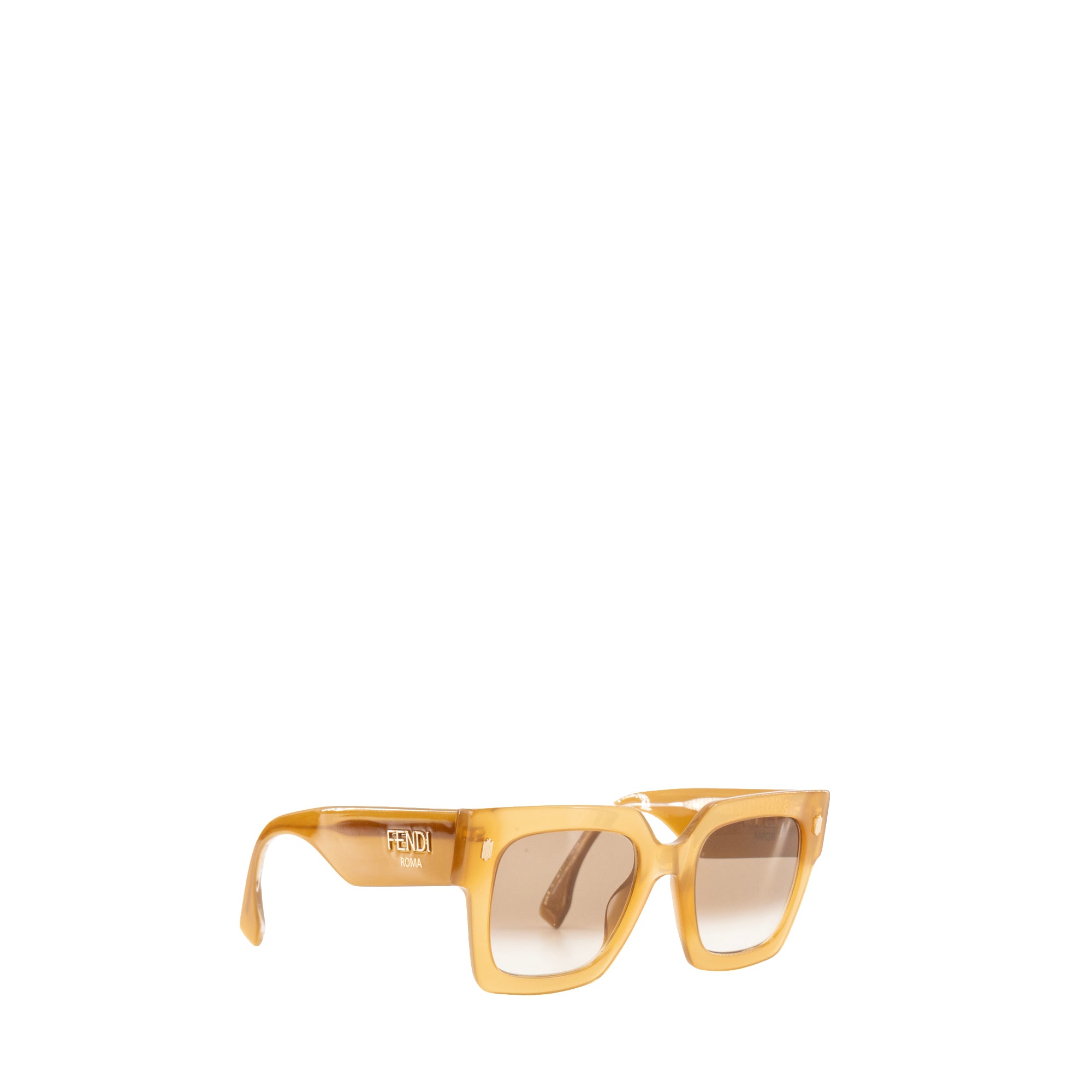 FENDI - Lunettes de soleil Fendi en acétate marron clair