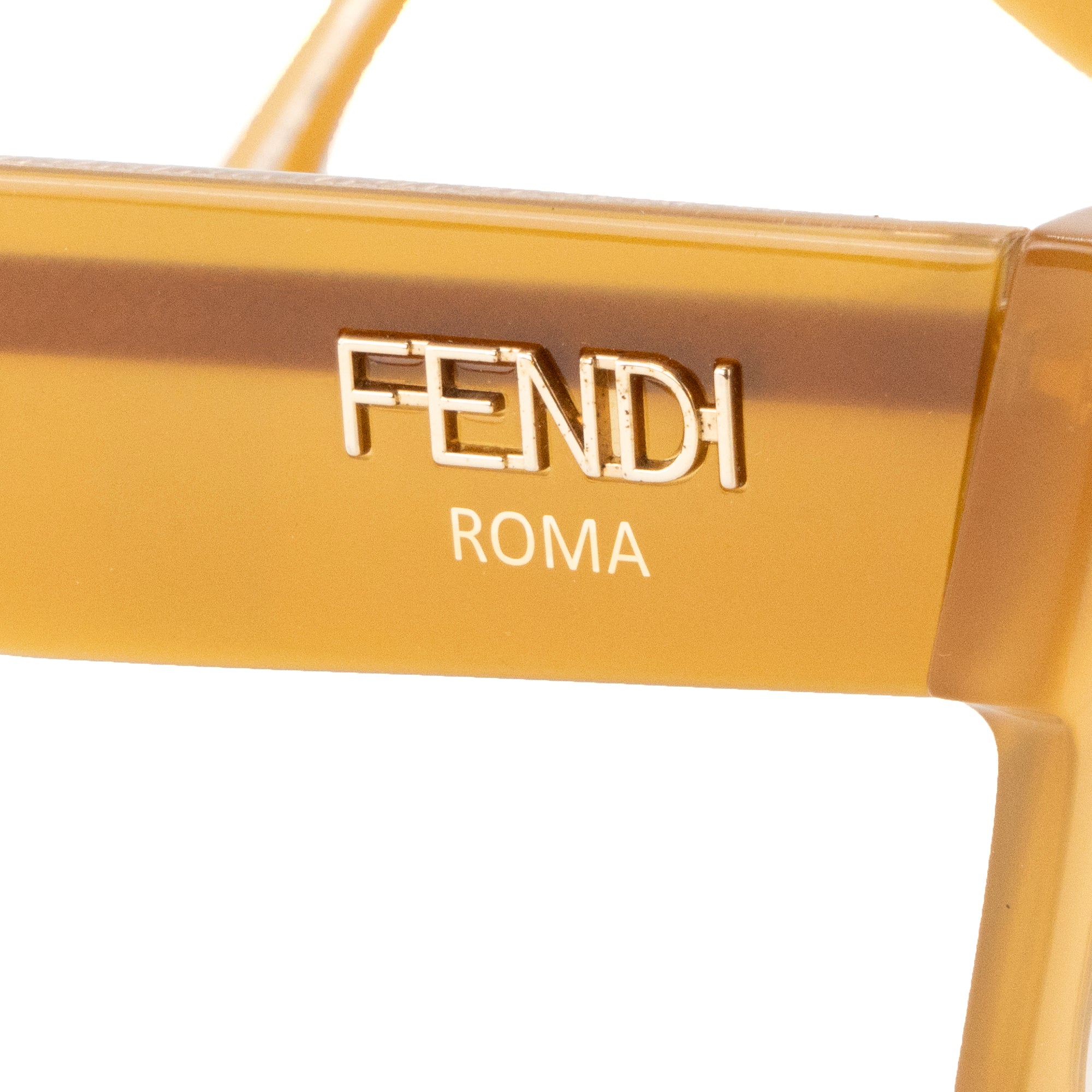 FENDI - Lunettes de soleil Fendi en acétate marron clair