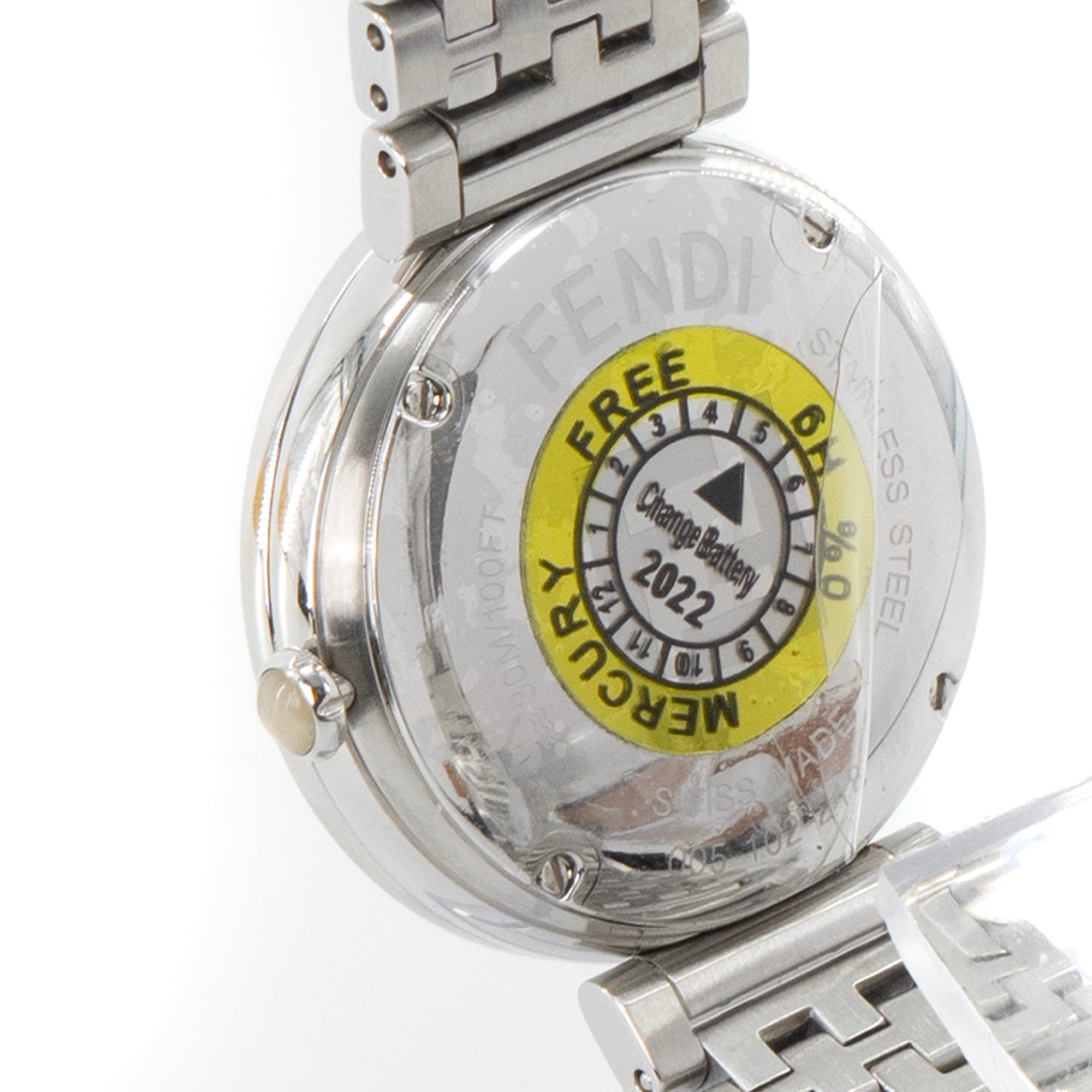 FENDI - Montre Forever Fendi en métal argenté et jaune