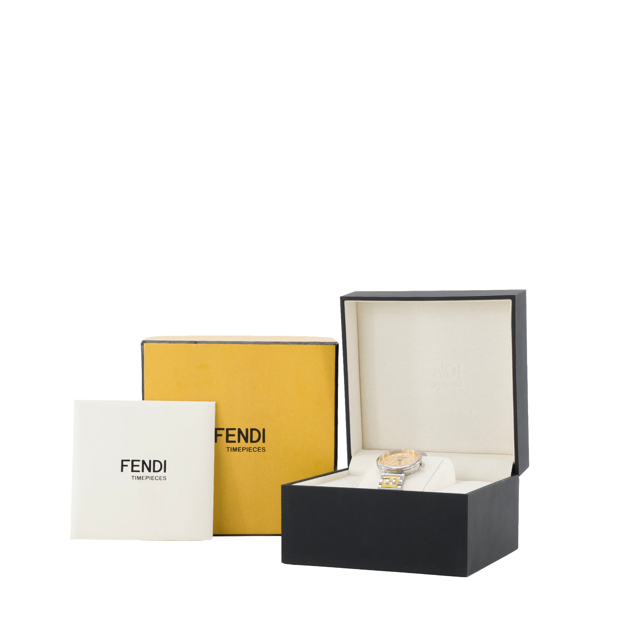 FENDI - Montre Forever Fendi en métal argenté et jaune